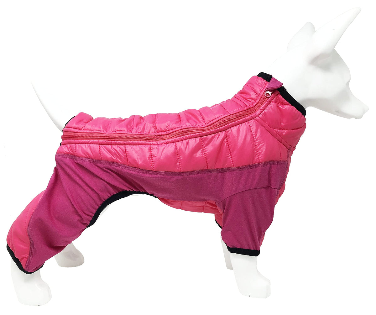 Pet Life Aura-Vent Lightweight 4-Season Stretch and Quick-Dry Full Body Dog Jacket, LG, Pink