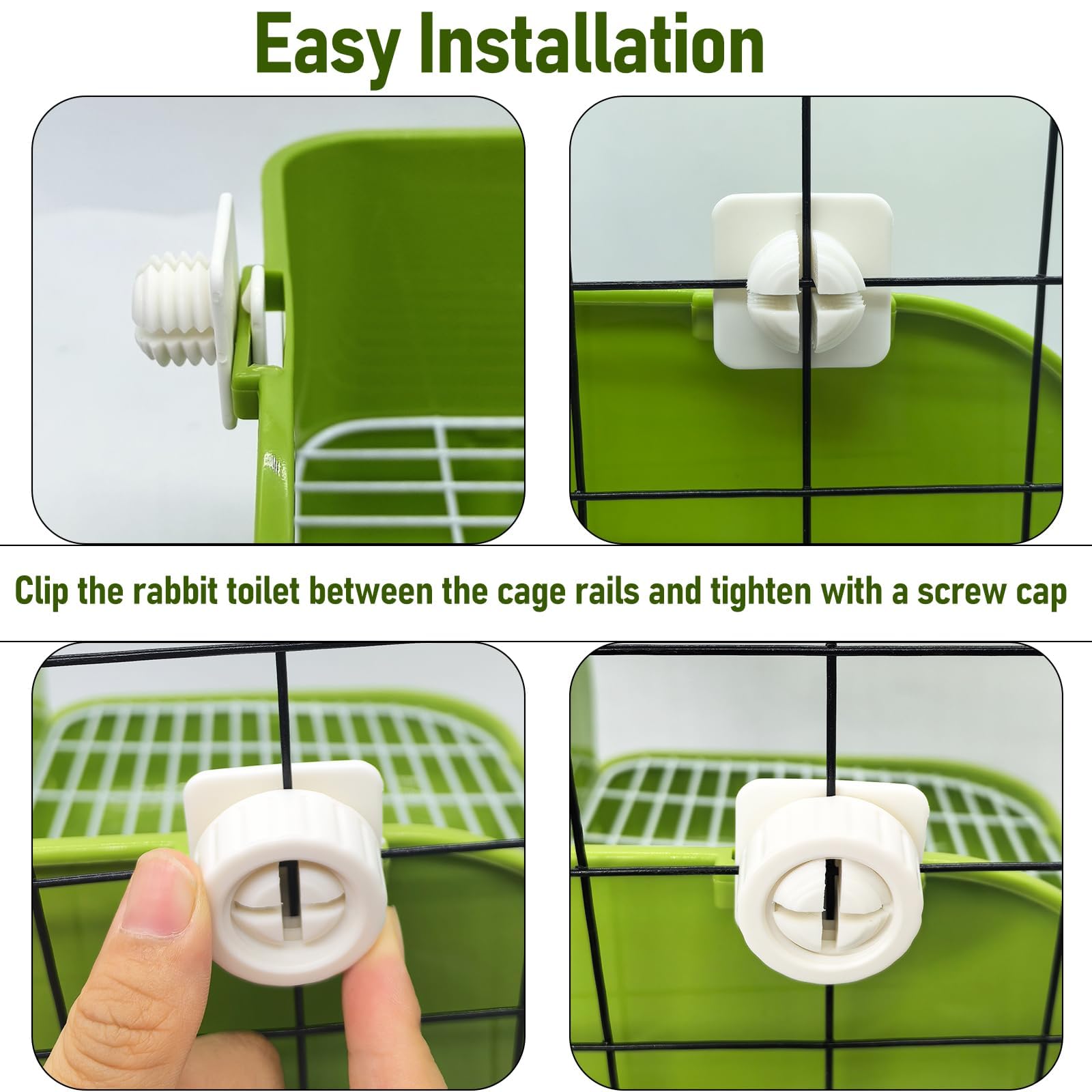 2Pcs Rabbit Litter Box Trainer Bunny Corner Toilet Rat Litter Pan For Cage With Scoop & Disposable Liner For Bunny Guinea Pig Fe