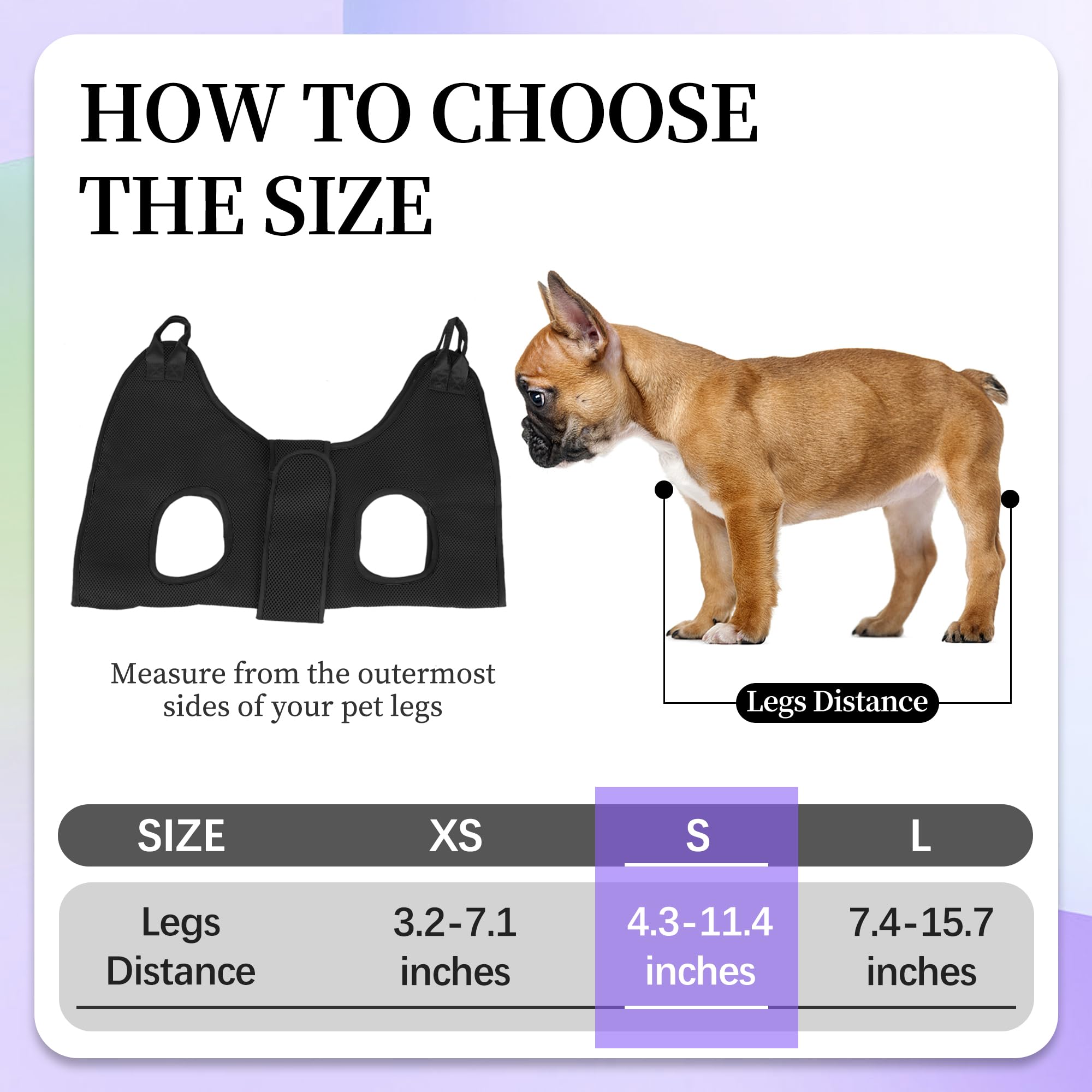 Patiencet Dog Grooming Hammock For Small Dogs Pet Hammock For Nail Trimming Dog Sling For Nail Clipping Dog Hanging Harness (Bla