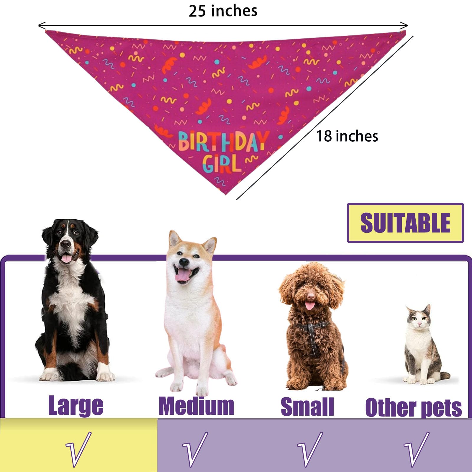 Lcekterur Dog Birthday Party Supplies Dog Birthday Girl Bandana Happy Birthday Party Supplies Triangle Dog Birthday Scarf Access