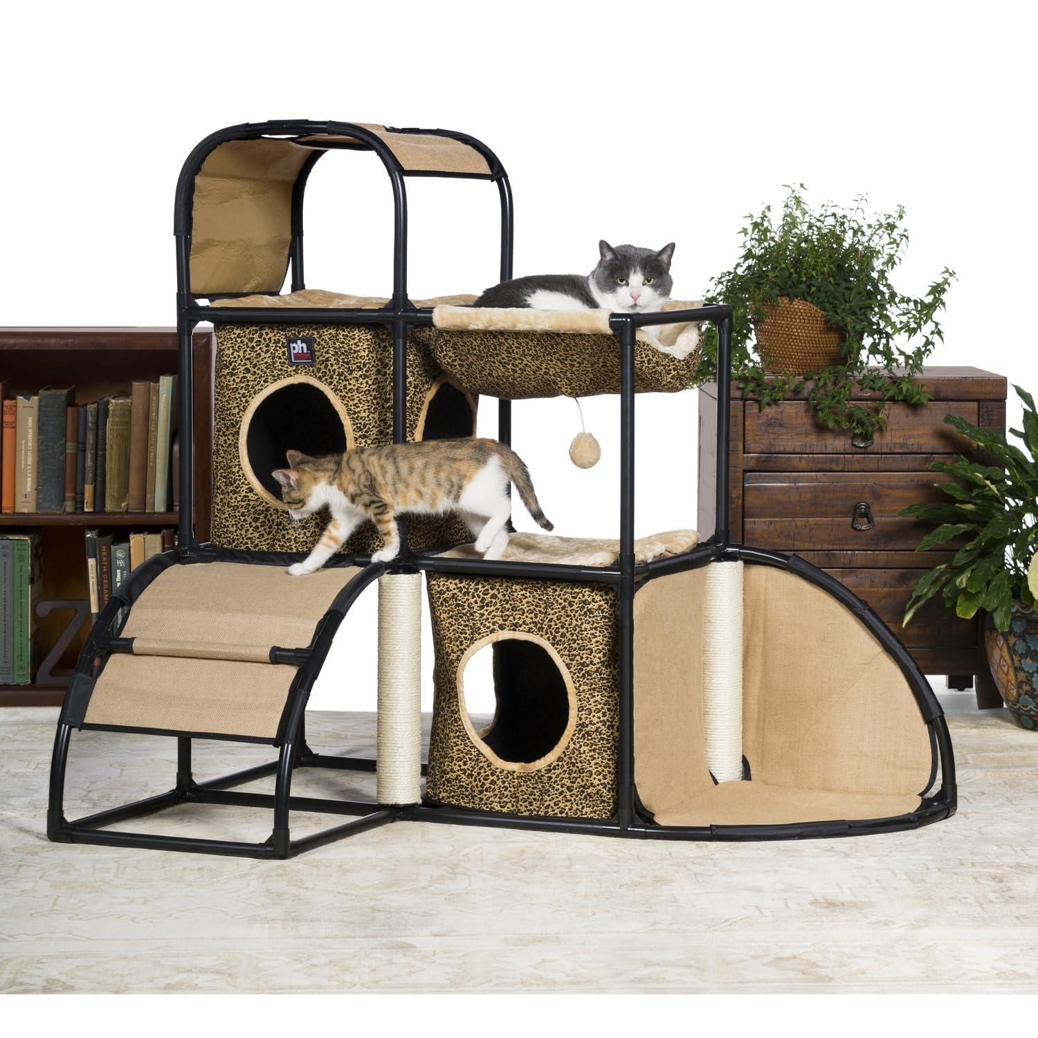 Prevue Pet Products Catville Townhome, Leopard Print, Model 7235, 12.5 LBS
