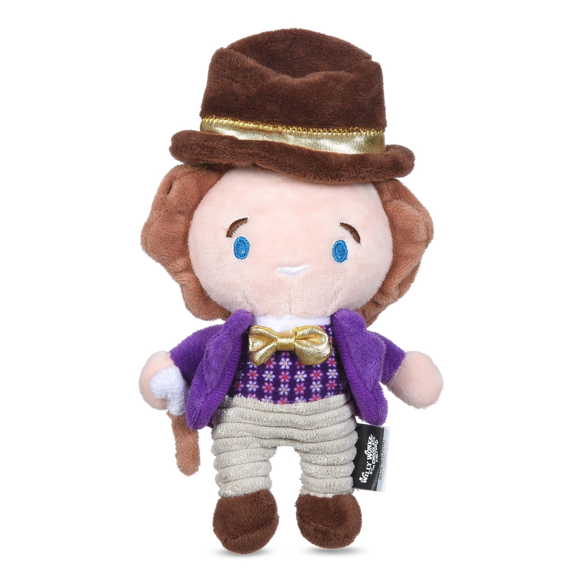 Willy Wonka for Pets 6 Plush Squeaker Figure - Squeaky Dog Toy, Luxury Pet Plush with Multisensory Materials, Fun Trendy Dog Toy