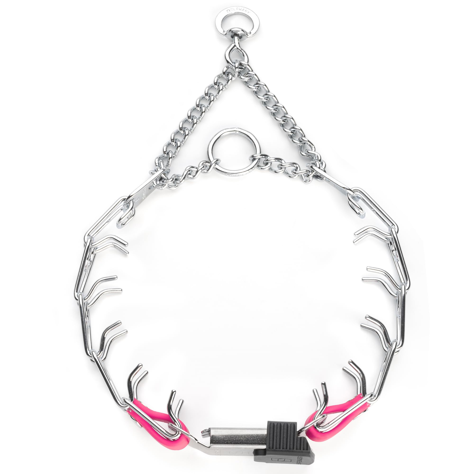 Herm Sprenger Chrome Plated Steel Dog Collar With Quick Release Cliclock Buckle And Biothane Insert Training Collar For Dogs Mad
