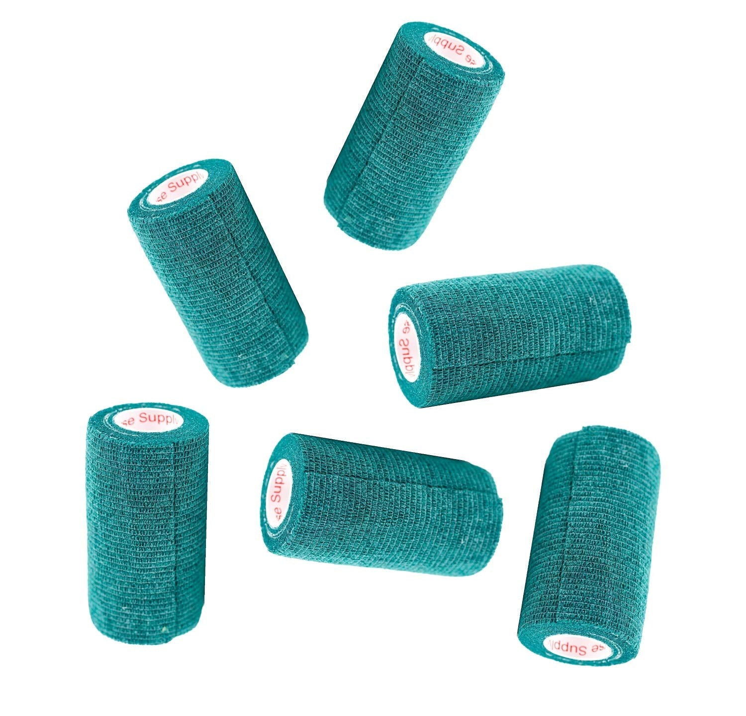 3 Inch Vet Wrap Tape Bulk (Hunter Green) (Pack of 24) Self Adhesive Adherent Adhering Flex Bandage Grip Roll for Dog Cat Pet Hor