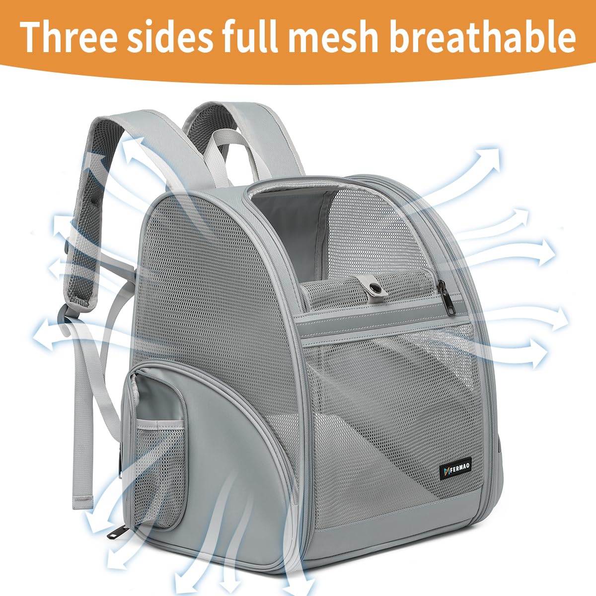 Cat Backpack Carrier, Mesh Small Cat Carrier Backpack Airline Approved Pet Carriers For Medium Small Dog Puppy Kitten Bunny Up T