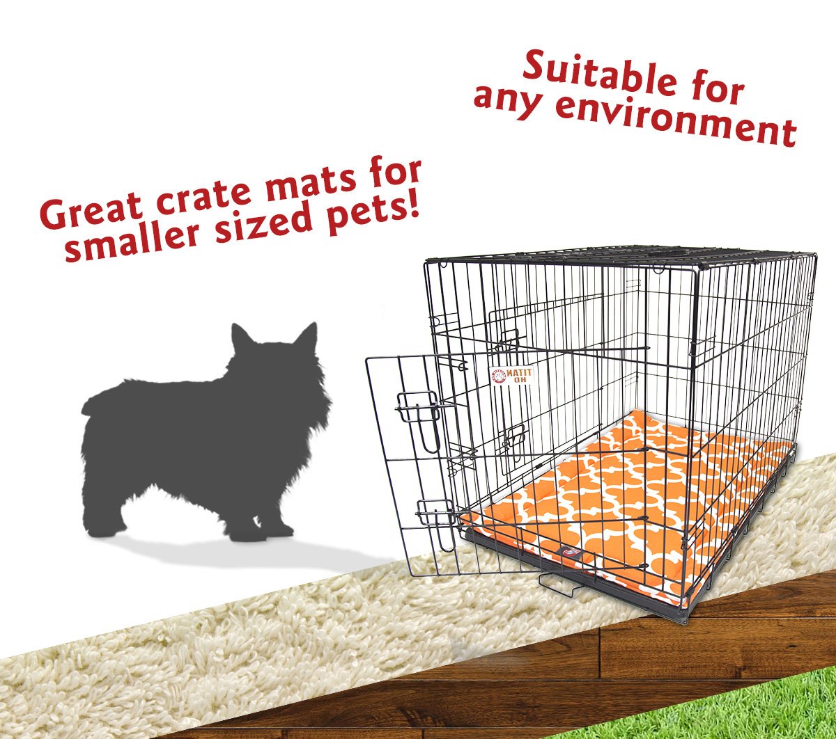 24' Trellis Peach Orange Crate Dog Bed Mat By Majestic Pet Products