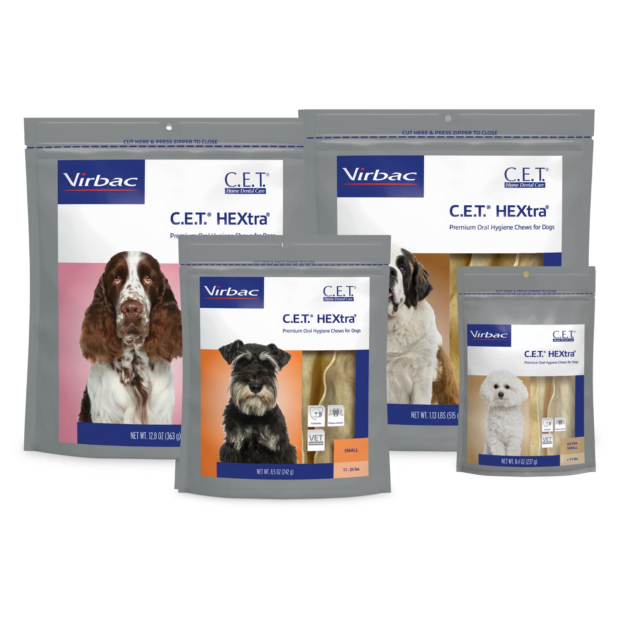 Virbac CET HEXtra Premium Oral Hygeine for Dogs, under 11 lbs(Pack of 1)