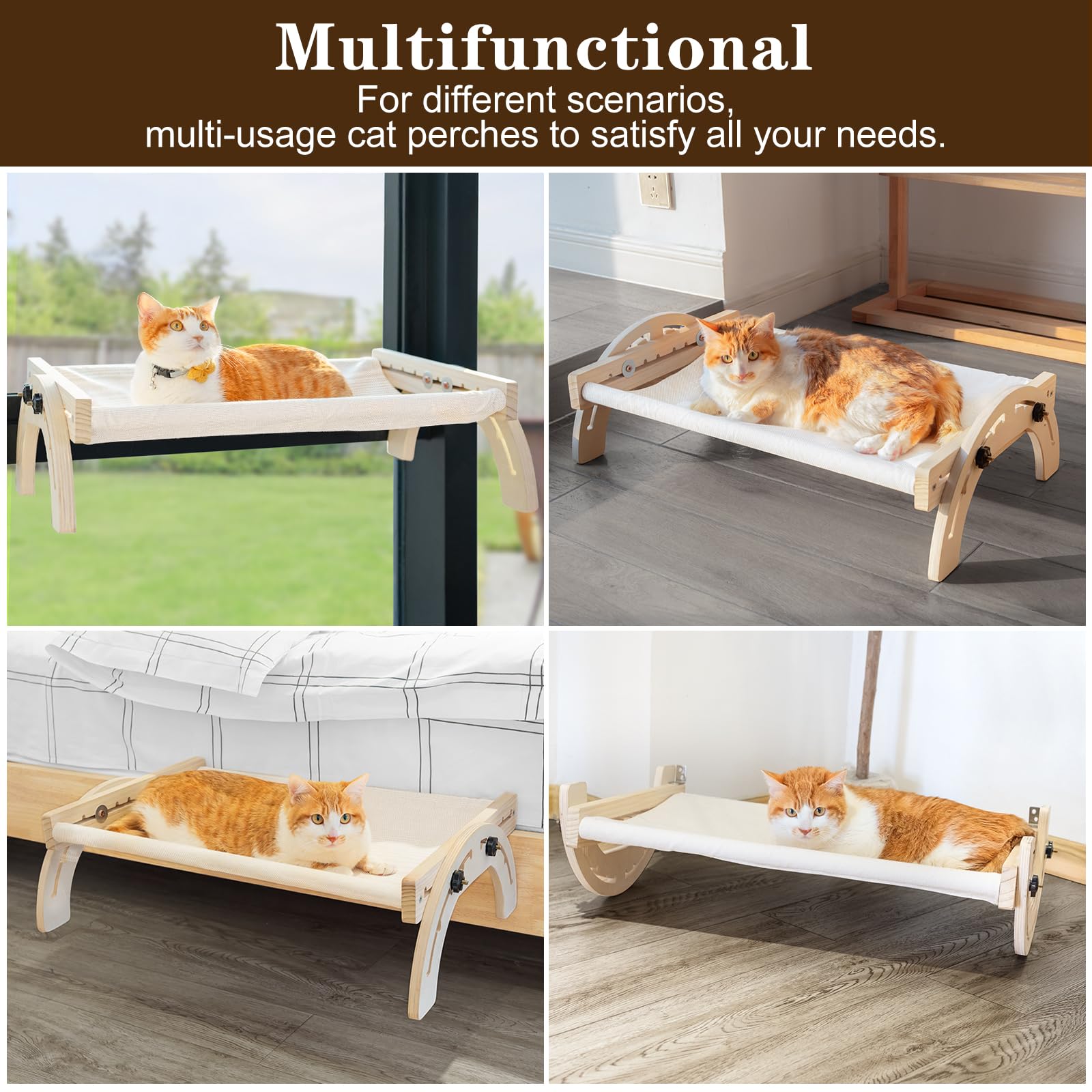 Cat Perch For Window Xiaz Cats Hammock Indoor Cat Bed For Window Perfect For Bird Watching Sunbathing L 27 * 16 * 8In