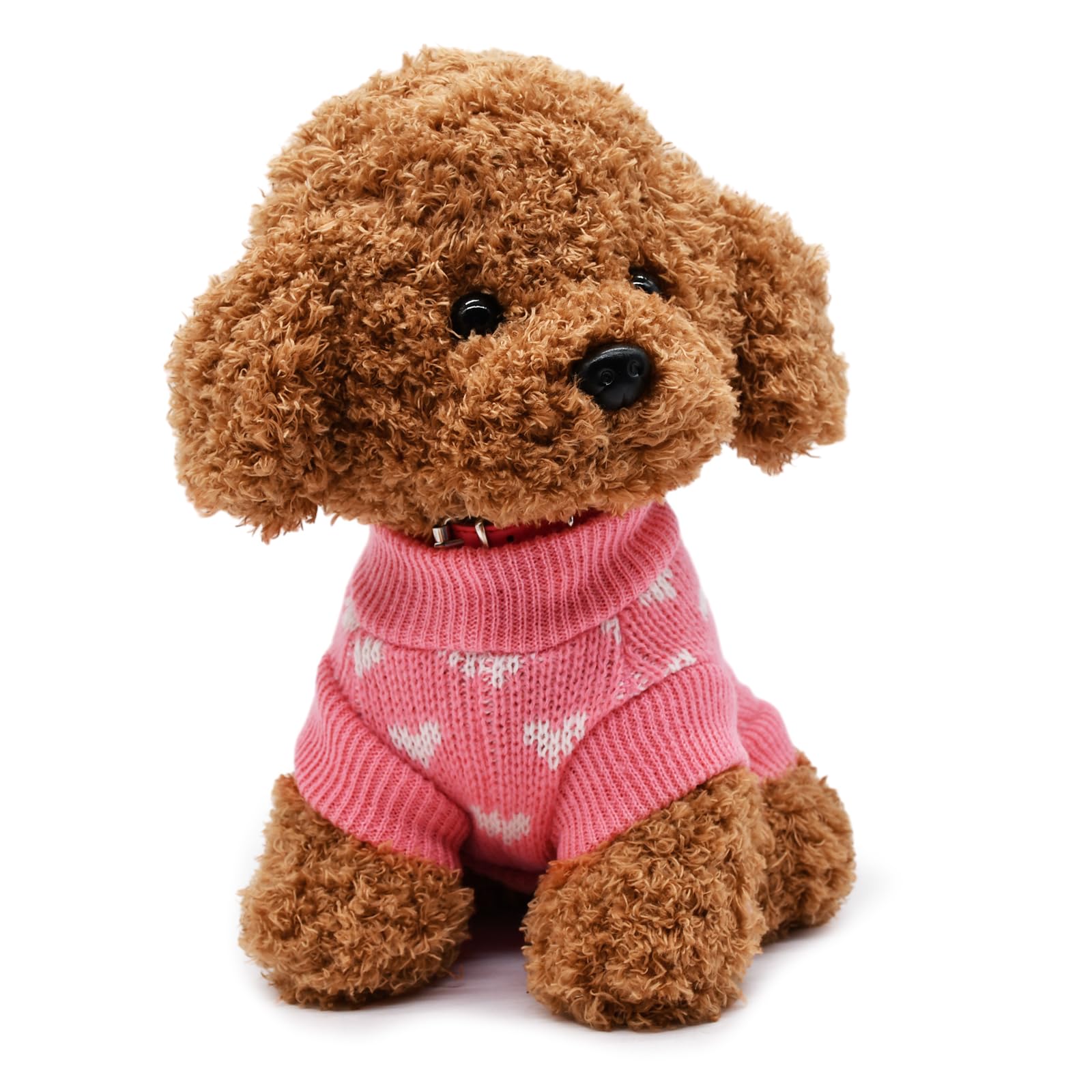 Valentine'S Day Pink Heart Pet Sweater For Dogs - Cozy Knitted Small To Medium Dog Sweaters, Adorable Puppy Cat Dogs Sweater Wit