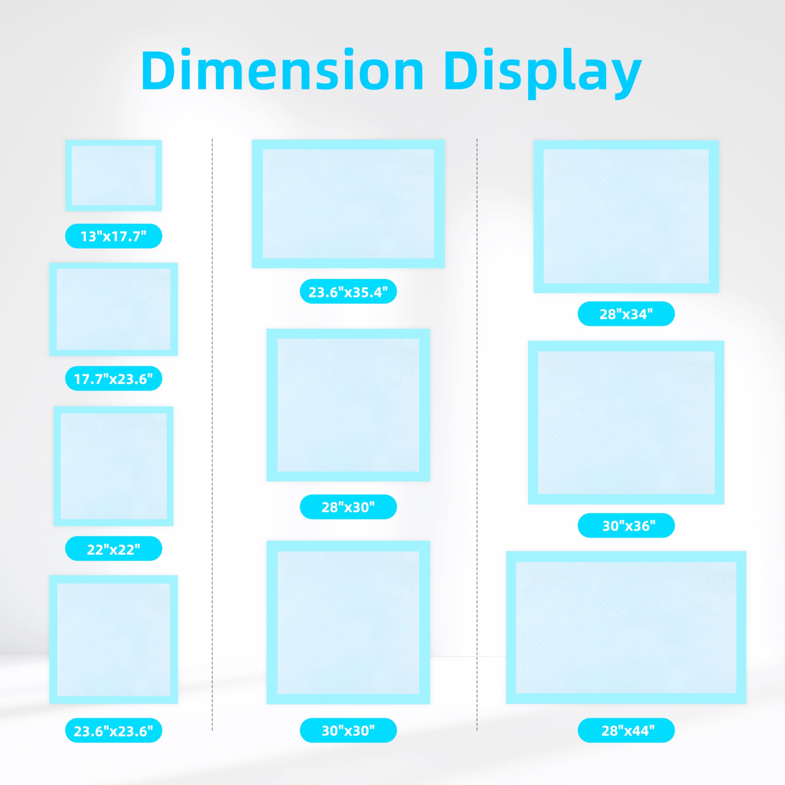 Fluffydream Super Absorbent Waterproof Dog And Puppy Pet Training Pad, Housebreaking Pet Pad,Blue (30''X30''(100Pcs))