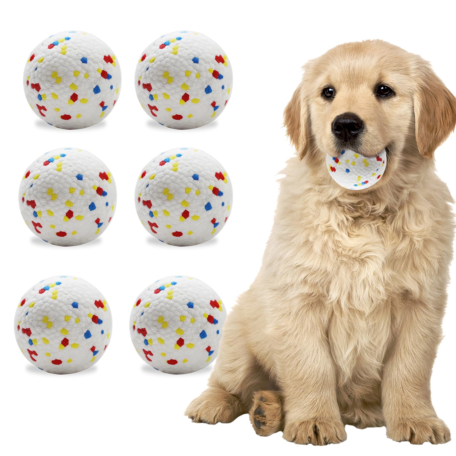Magicorange 6 Pack Dog Toy Balls 2.2 Inch, ETPU Dogs Balls for Automatic Dog Ball Launcher (ETPU Material)