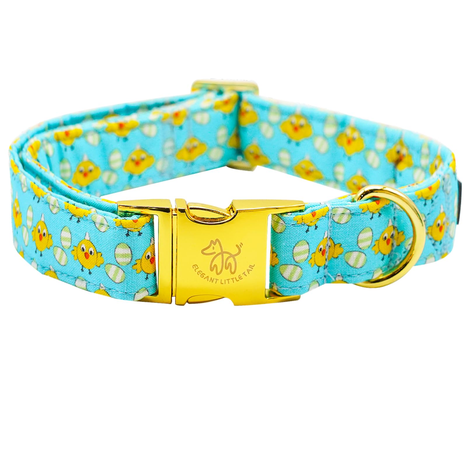 Elegant little tail Easter Dog Collar, Chicken Eggs Print Pet Collar Dog Blue Dog Collar Boy Girl Dog Collars Pet Gift Adjustabl