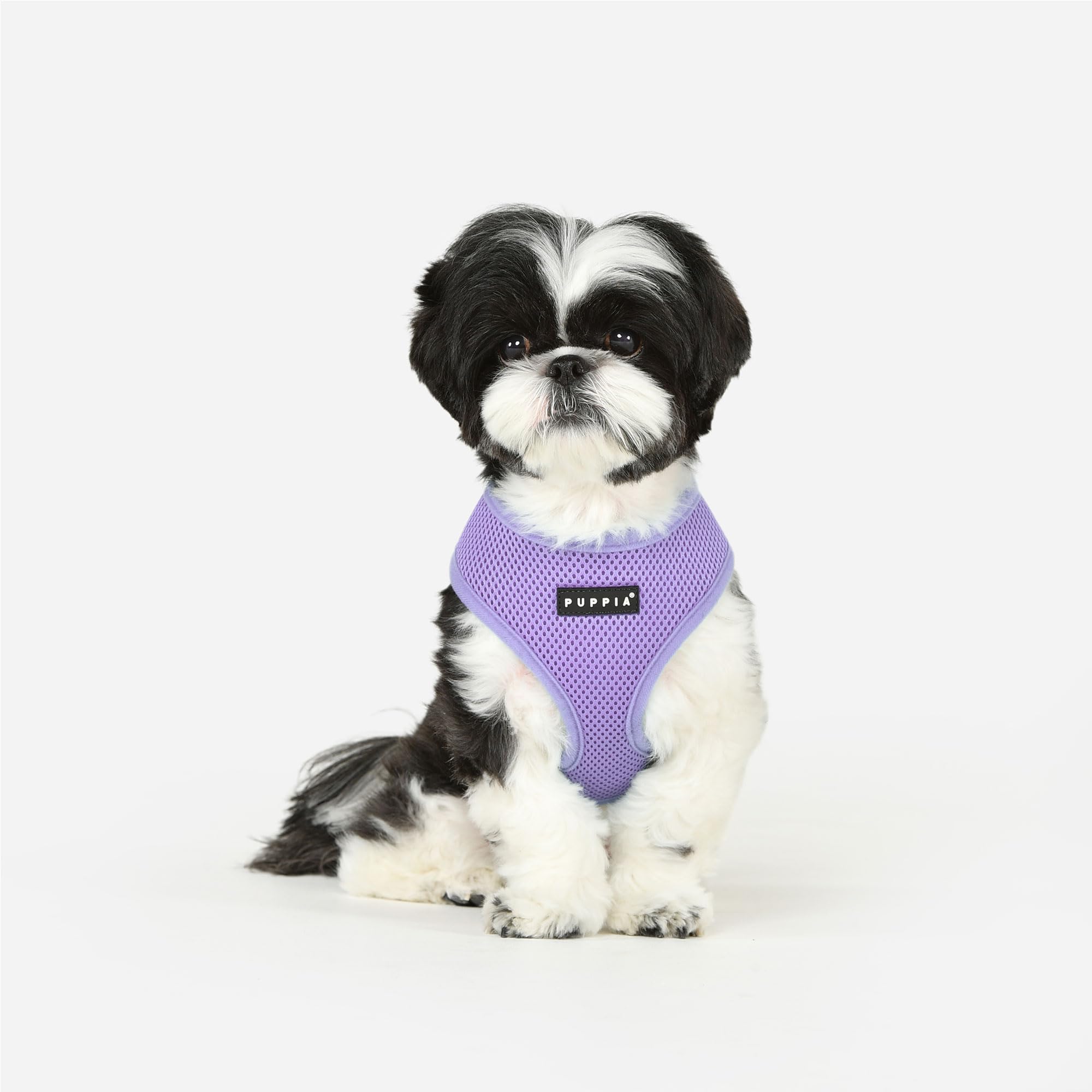 Puppia Soft Dog Harness No Choke Over-The-Head Triple Layered Breathable Mesh Adjustable Chest Belt And Quick-Release Buckle, Vi