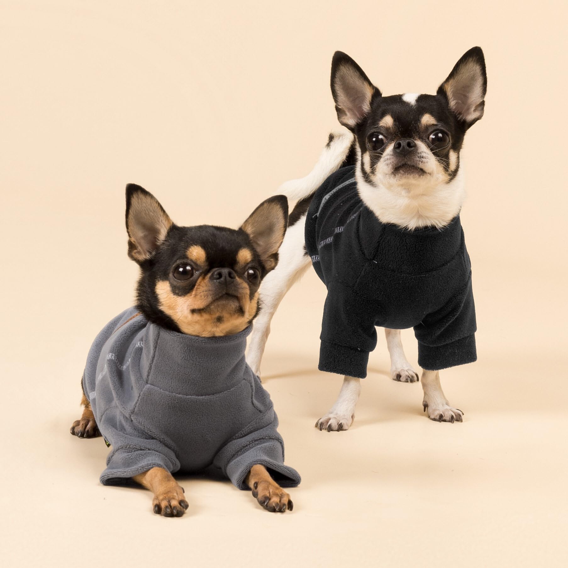 Fitwarm 3 Pack Classic Fleece Dog Sweater, Turtleneck Dog Sweatshirt, Dog Winter Clothes For Small Dogs Boy Girl, Pet Pullover Jumper, Cat Apparel, Black, Grey, White, Xl
