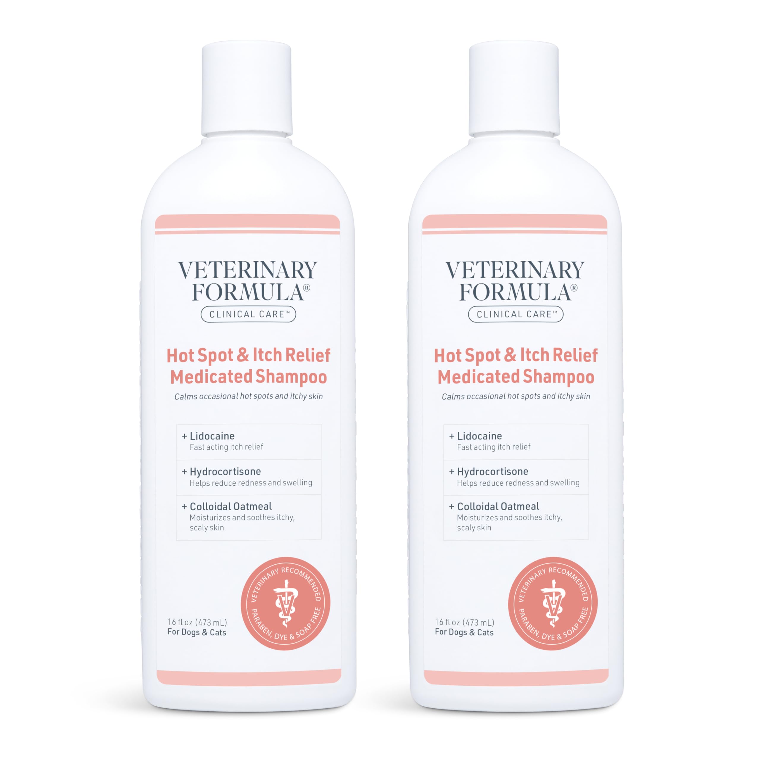 Veterinary Formula Clinical Care Hot Spot & Itch Relief Medicated Shampoo For Dogs And Cats 16 Fl Oz - Helps Alleviate Sensitive