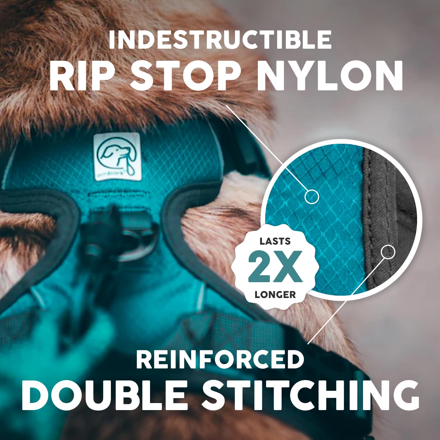 Embark Adventure Xl Dog Harness No-Pull Dog Harnesses For Extra Large, Medium And Small Dogs. 2 Leash Clips, Front & Back With Control Handle, Adjustable Blue Dog Vest, Soft & Padded For Comfort