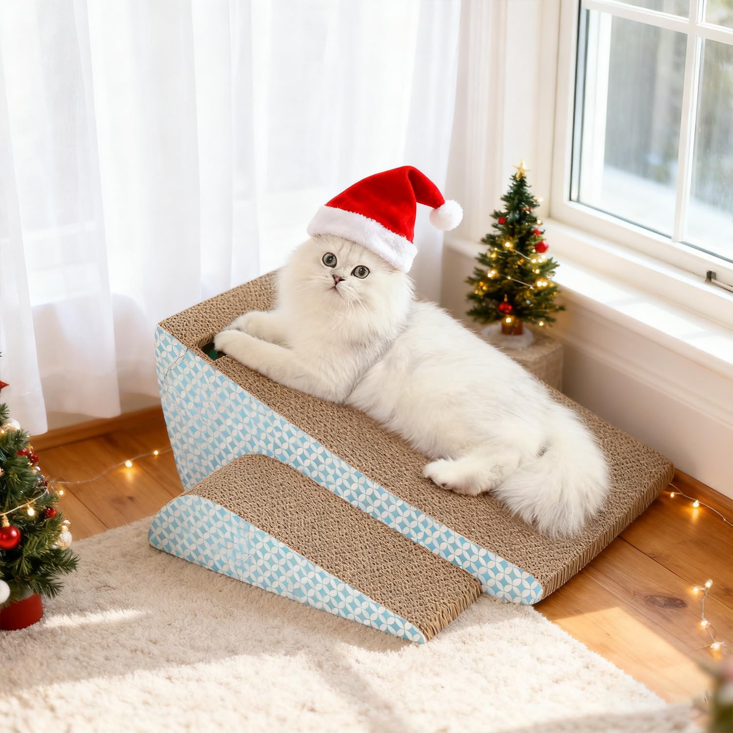 Slope Cut Ball Cat Scraper Combination - Durable Cat Leisure Bed - Indoor Scraper and Play House - Corrugated Toy Cat Birthday -
