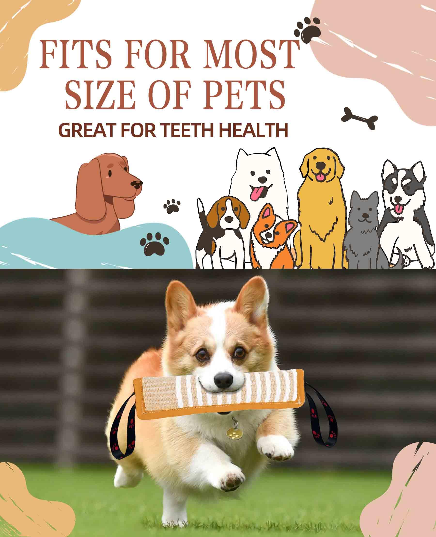 Clysoru Dog Tug Toy Dog Tough Jute Bite Pillow Lasting Training Equipment Puppy To Large Dogs Interactive Toy For Large Dogs And