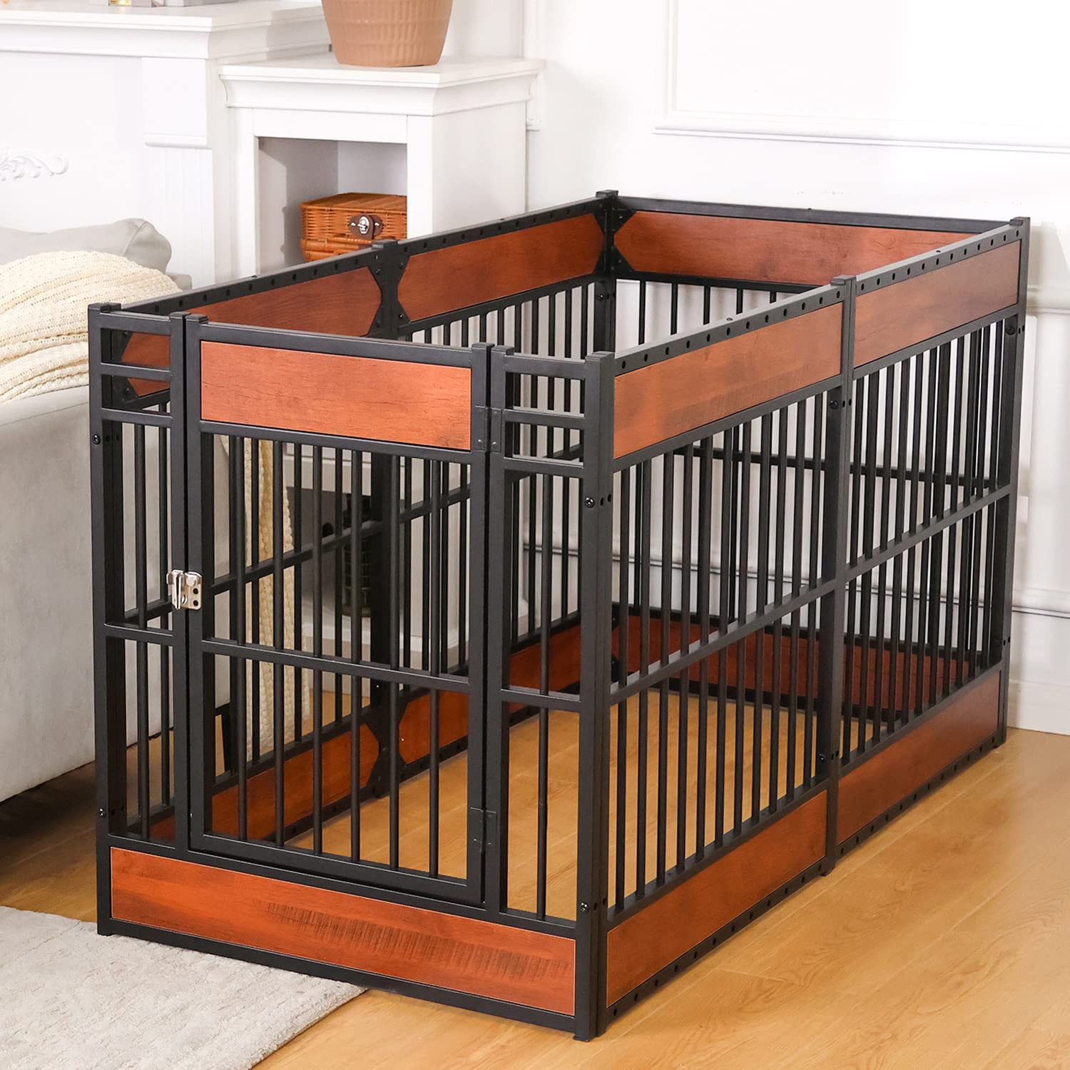 Rypetmia Dog Playpen, 31.5 Height Dog Pen Indoor, Heavy Duty, Safe And Sturdy, Furniture Style Puppy Pen