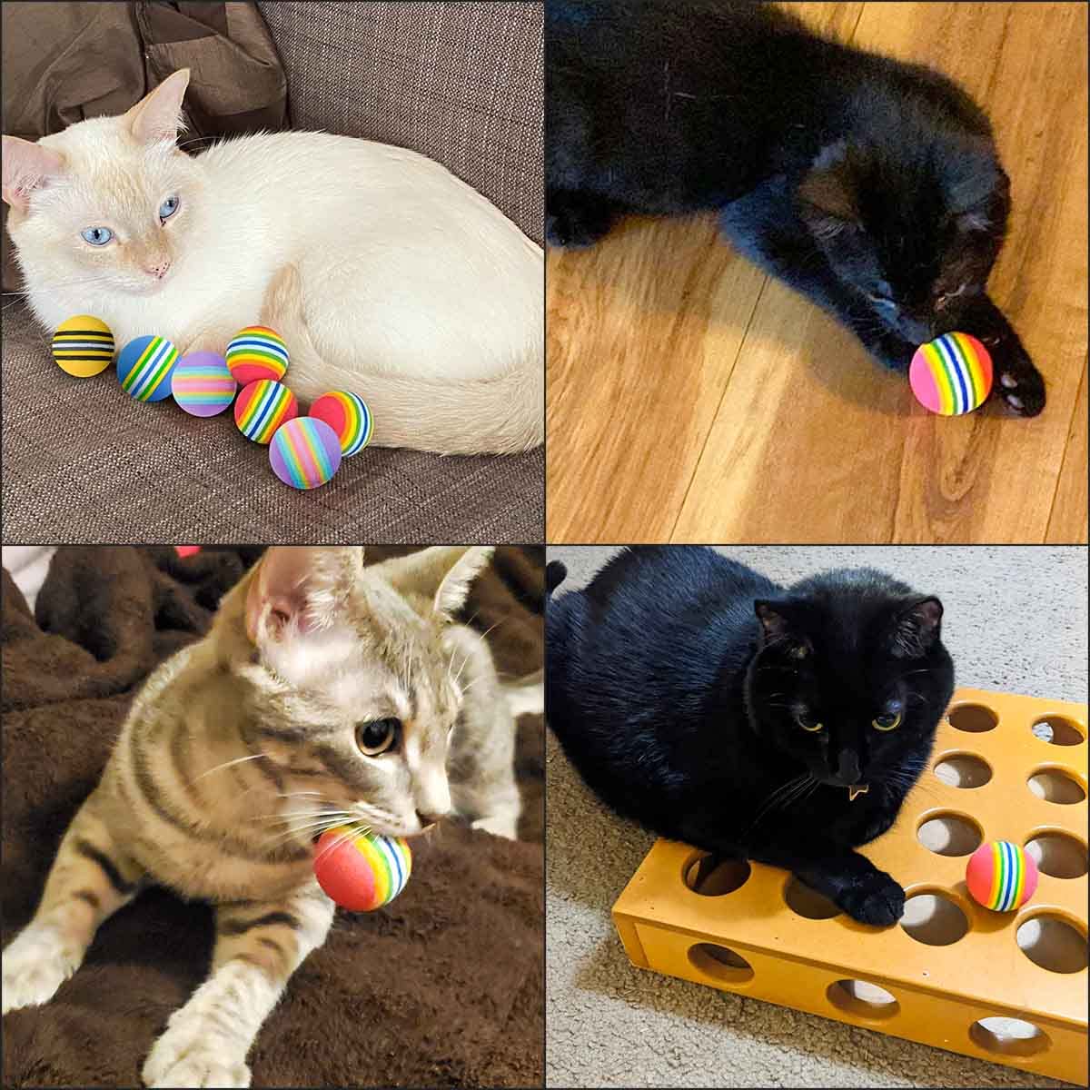 12 Pack Foam Cat Soccer Balls - Soft, Quiet, Interactive Toys For Kitten, Dog, Puppy - Indoor Activity Play, Chase, Training, Ch