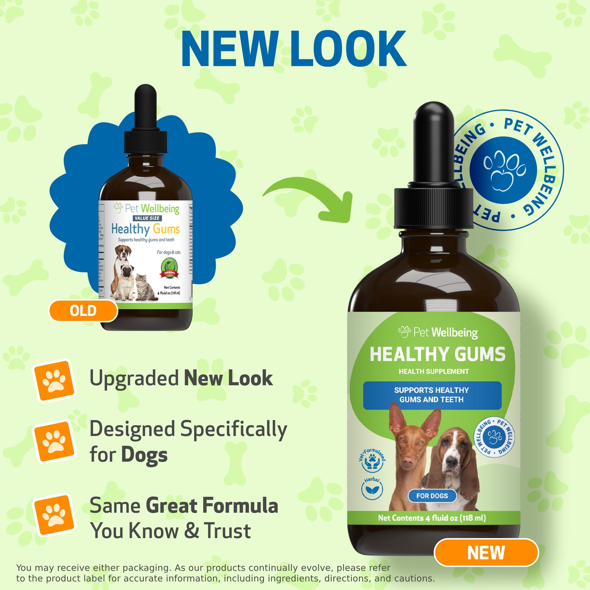Pet Wellbeing Healthy Gums for Dogs - Gums & Dental Health, Oral Care, Healthy Breath, Coenzyme Q10, Zinc Oxide, Calendula, Mars