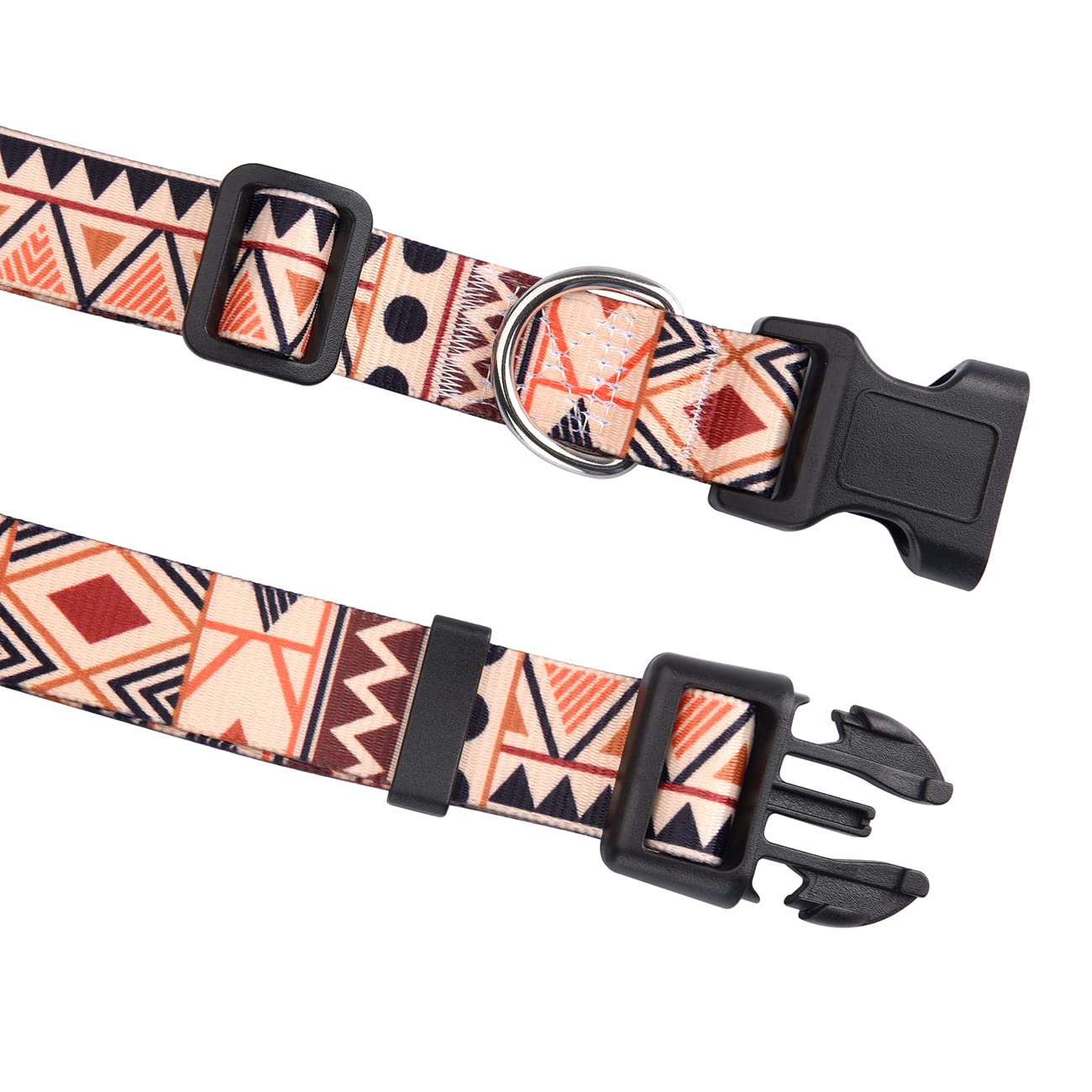 Hqyddmi Dog Collar For Large Dogs, Soft Comfy Pet Collar For Small Medium Large Dogs, Geometry Pattern For Boy Girl Puppy Dogs(B