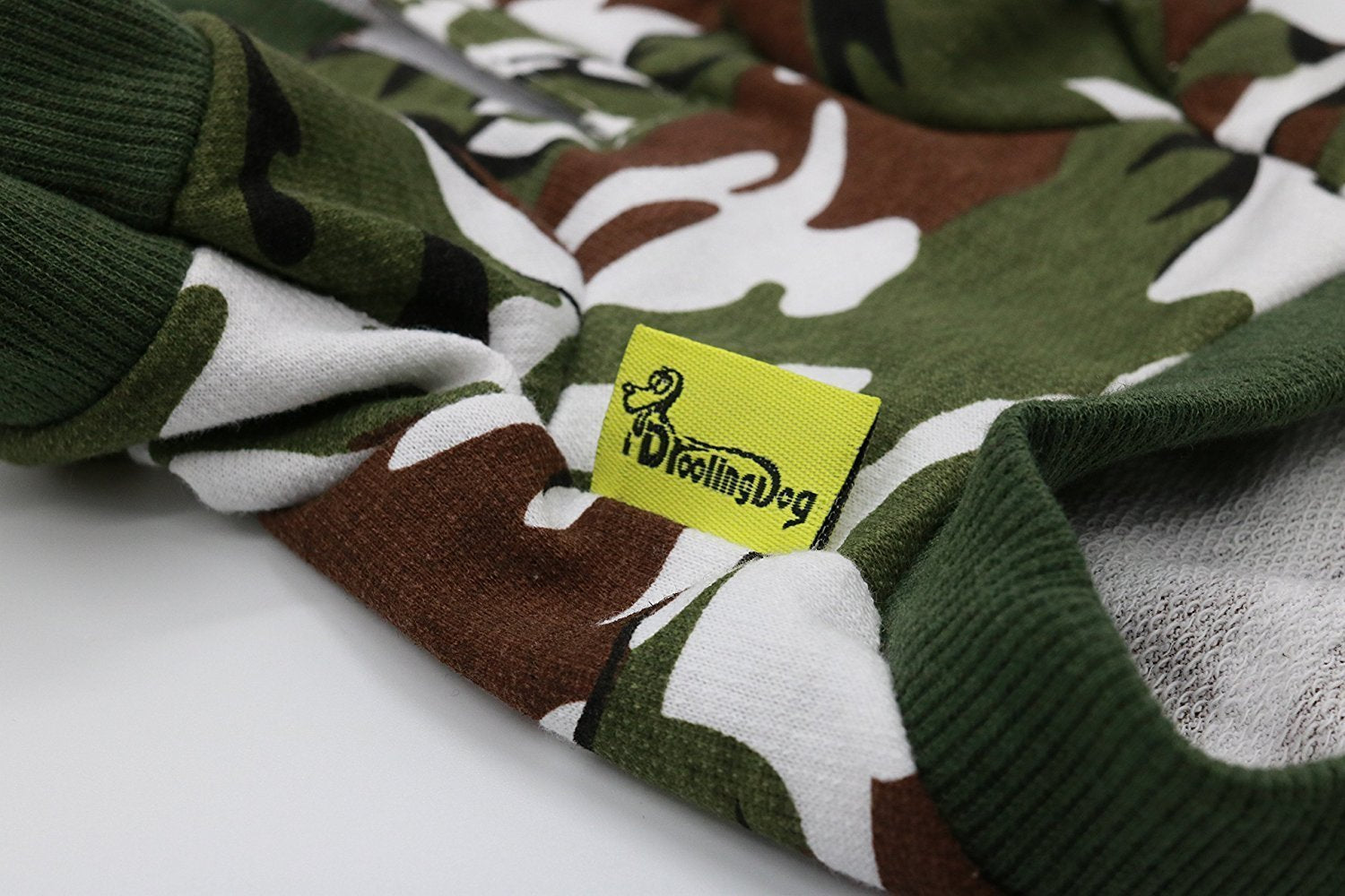 Droolingdog Boy Dog Shirts: Dog Cat Clothing - Camo Hoodie & T Shirt For Small, Medium Dogs, Green