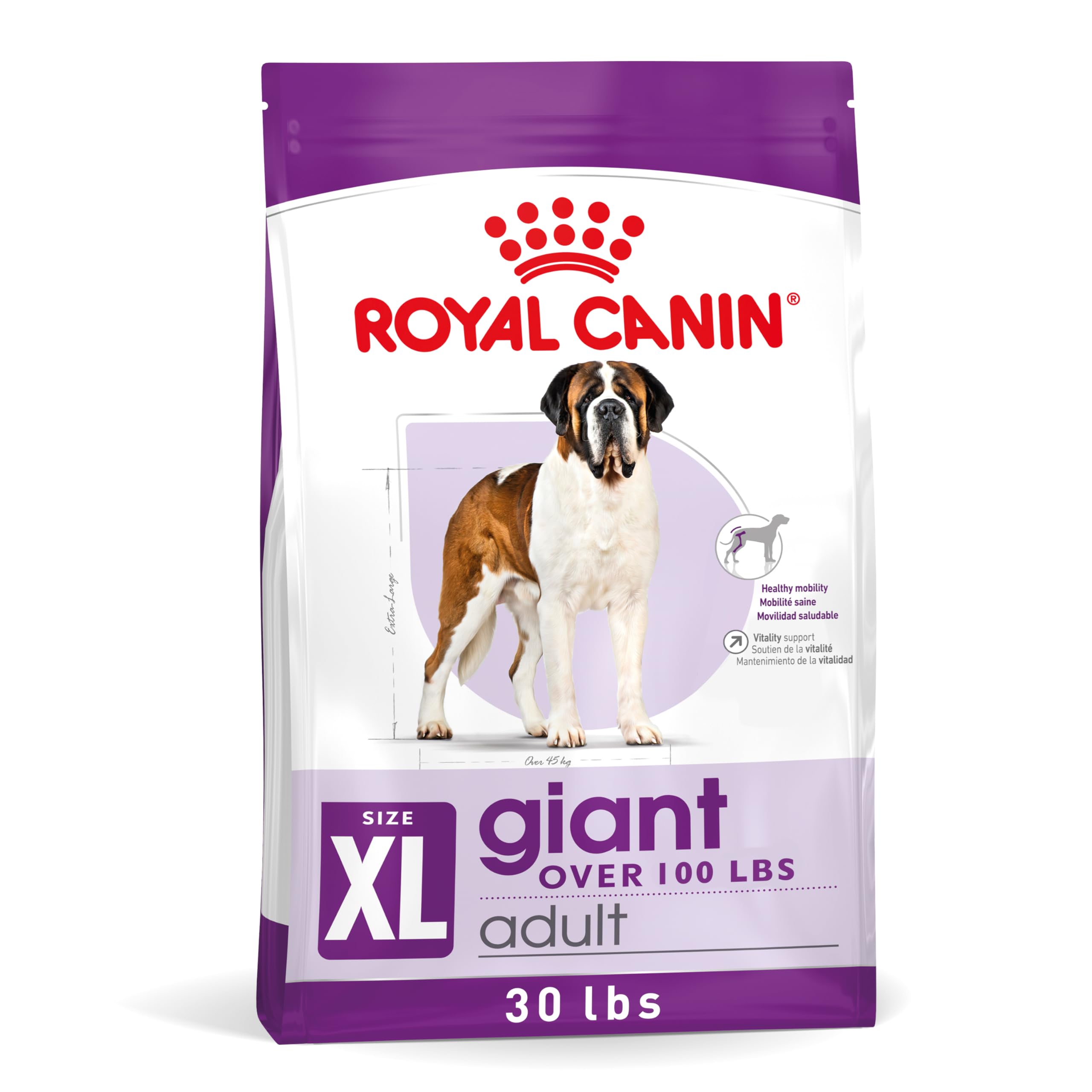 Royal Canin Size Health Nutrition Giant Adult Dog Food Dry, Extra-Large Dog Food Supports Bone and Joint Health, Digestive Healt