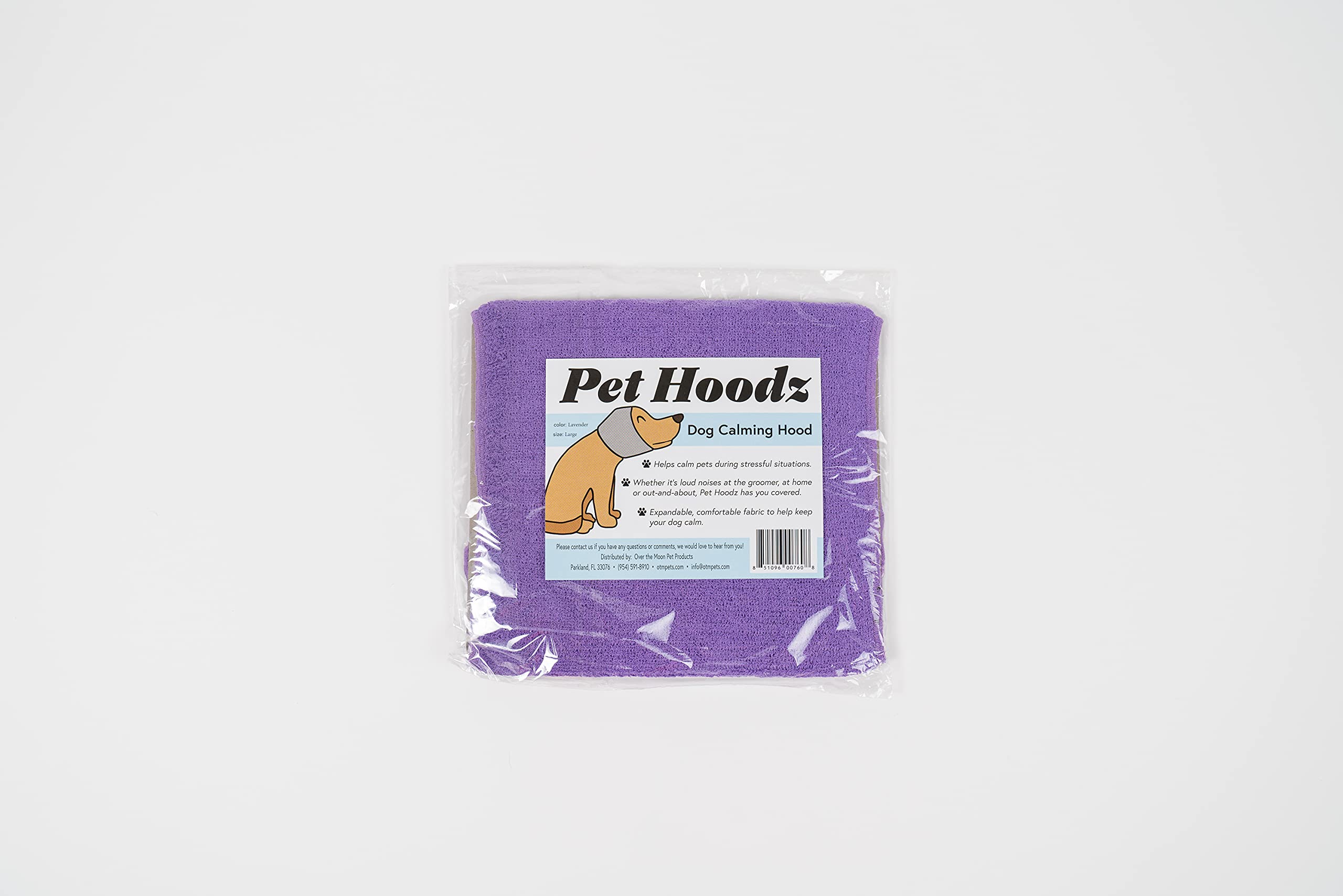 Pet Hoodz For Dogs-Anxiety, Grooming, Ear Muffs, Dog Ear Protection, Calming, Ear Compression, Pet Hoodie, Dog Hoodie (Large, Lavender)