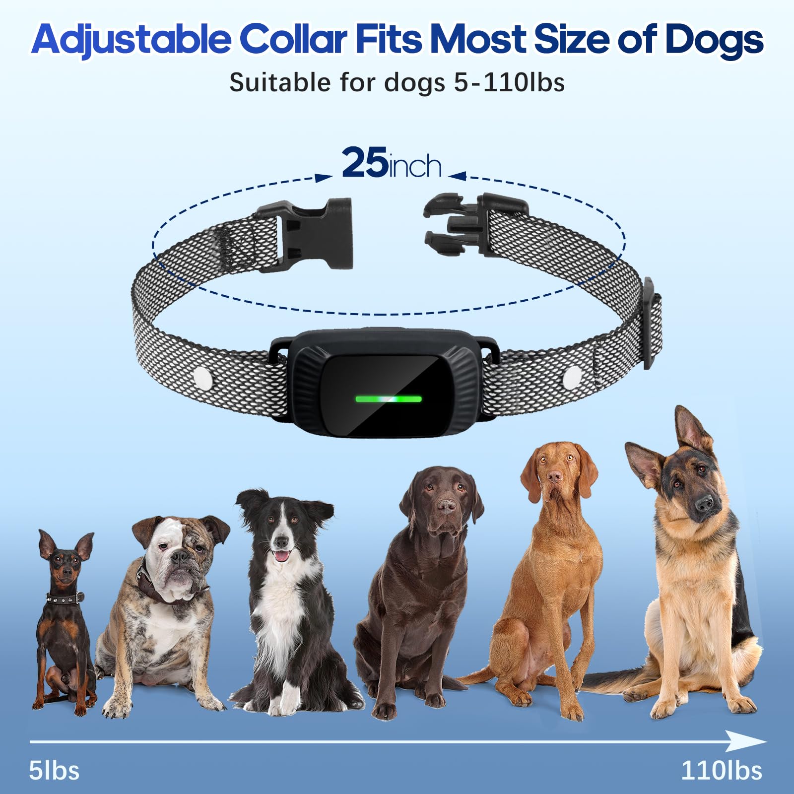 Thunbest Dog Shock Collar, Rechargeable Dog Training Collar With Remote For Small Medium Large Dogs, Waterproof Electric Shock C