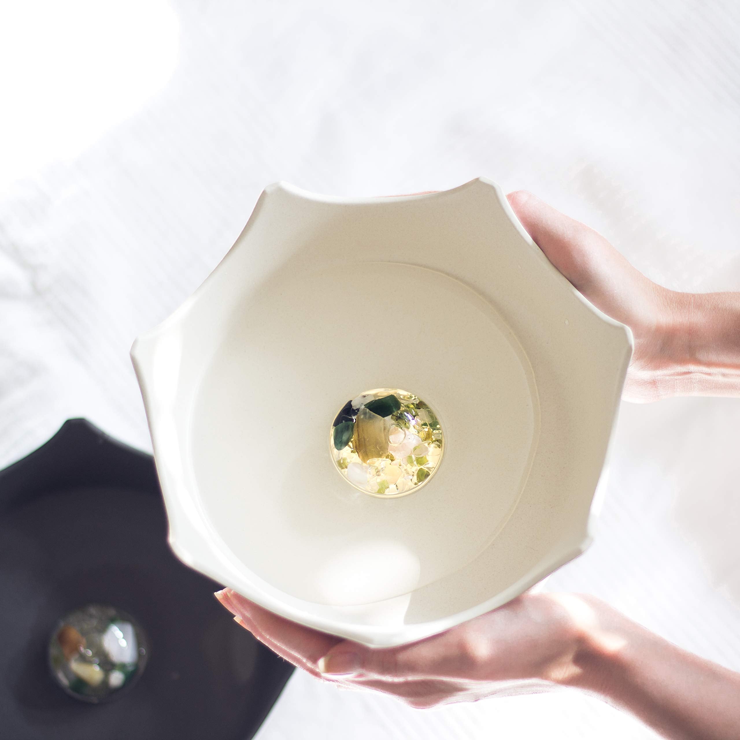 Crownjuwel By Vitajuwel Bowl | Crystal Water For Cats & Dogs | Cloud White