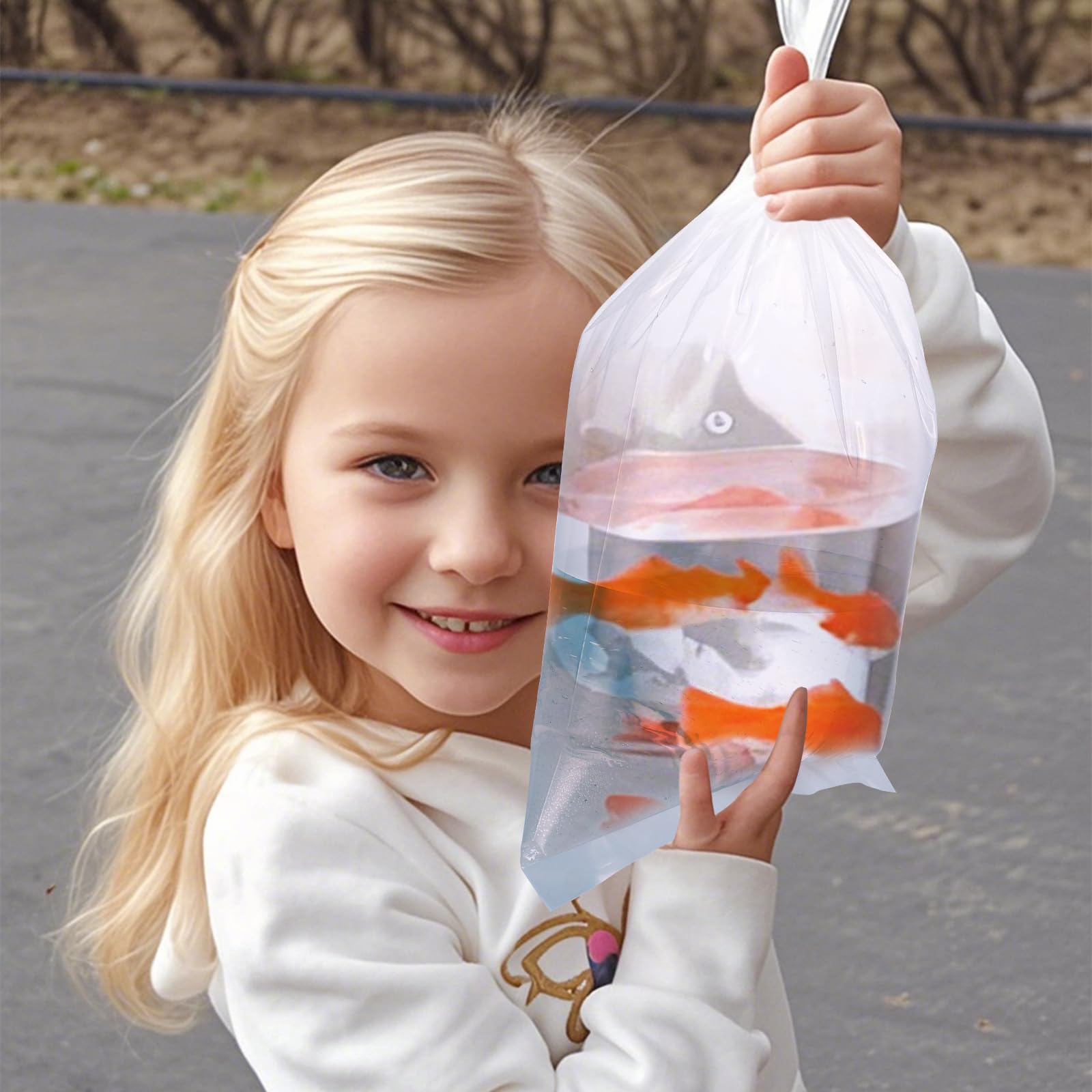 Xsourcer Aquarium Fish Bags, Clear Transportation Bag, Waterproof & Leak-Proof Poly Shipping Bags For Storing And Transporting L