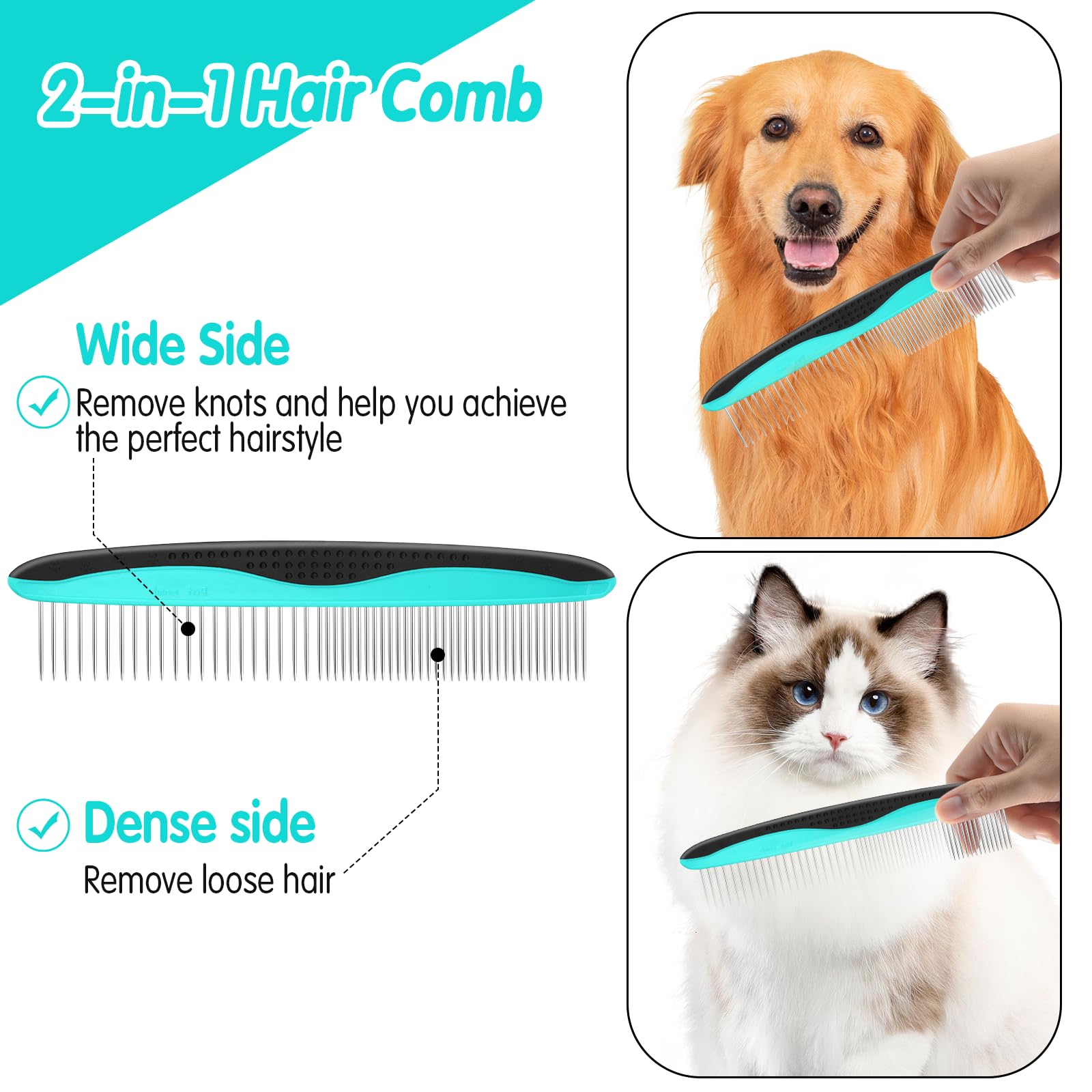 Viwik 2 In 1 Dog Nail Trimmers With Led Light For Bloodline, Dog Comb, Dog Nail Clippers With Quick Sensor & Safety Guard To Avo