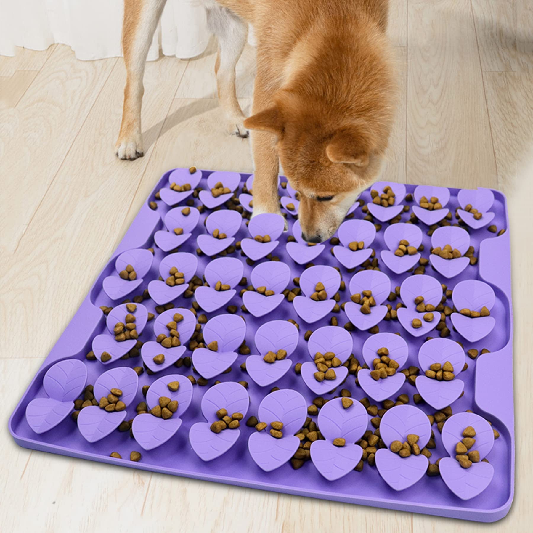 Femont Snuffle Mat for Large Dogs,Silicone Slow Feeder Lick Mat for Slow Down Feeding,Encourages Natural Foraging Skill,Relievin