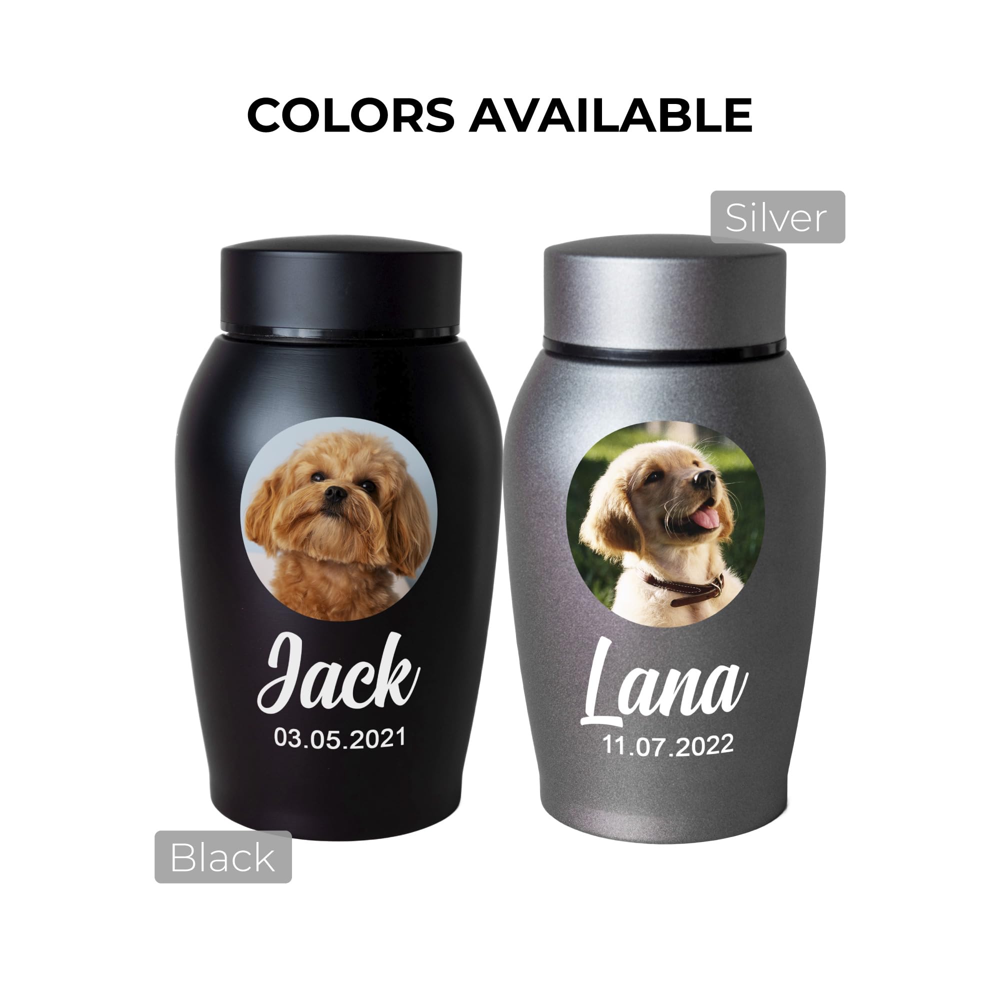 Personalized Cremation Keepsake Pet Ashes Urn Waterproof With Airtight Closure Customized Text Engraving Vase Container Memorial