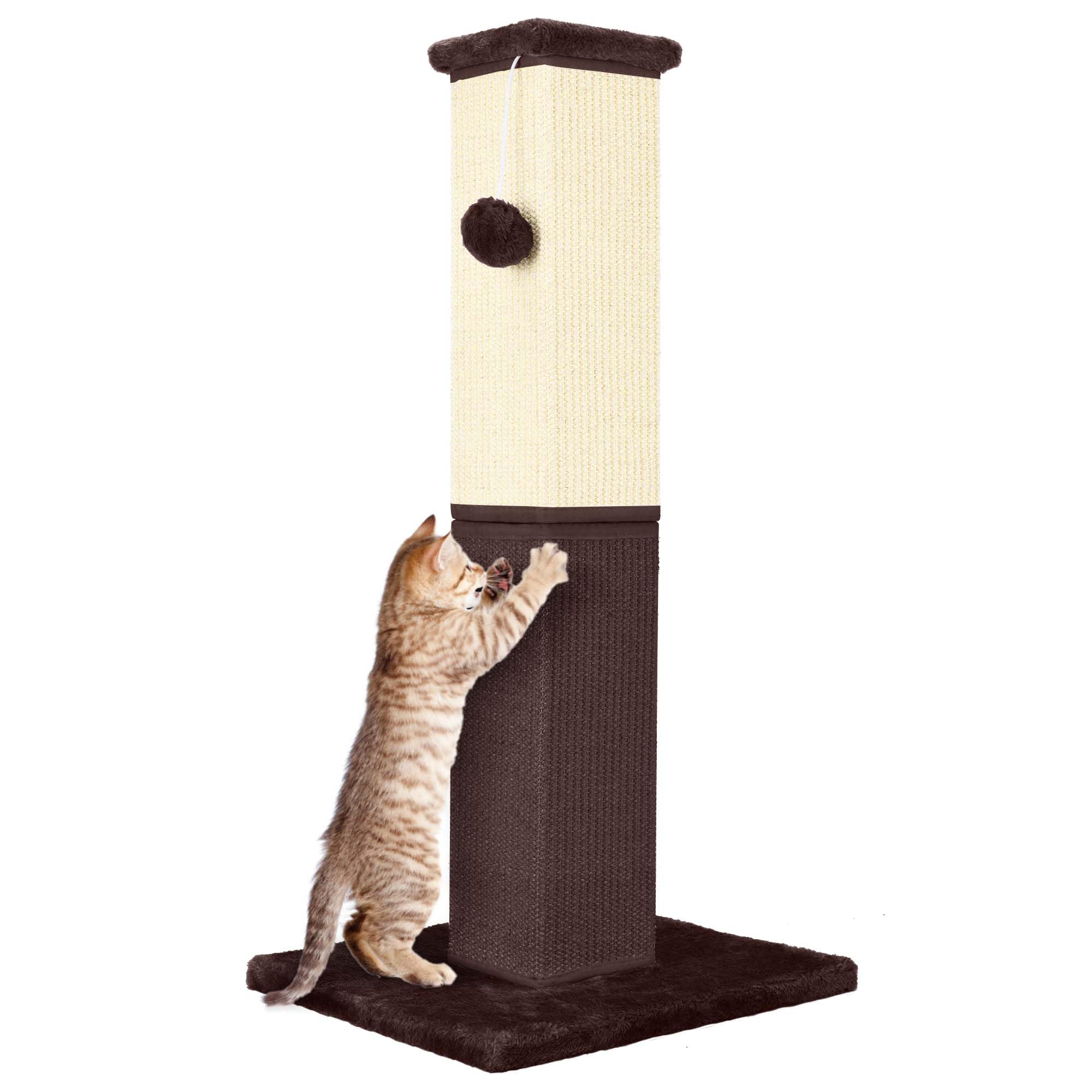 Yuloyi Cat Scratching Post, 32 Inch Cat Scratching Post For Large Cats, Cat Scratcher With Nature Sisal, Cat Scratch Post For In