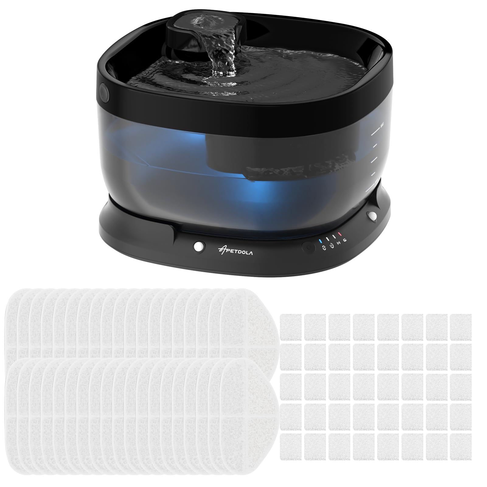 Wireless Dog Water Fountain With 40 Filters,Battery Operated Dog Water Dispenser With Motion Sensor, 237 Oz/ 7L Cordless Fountai