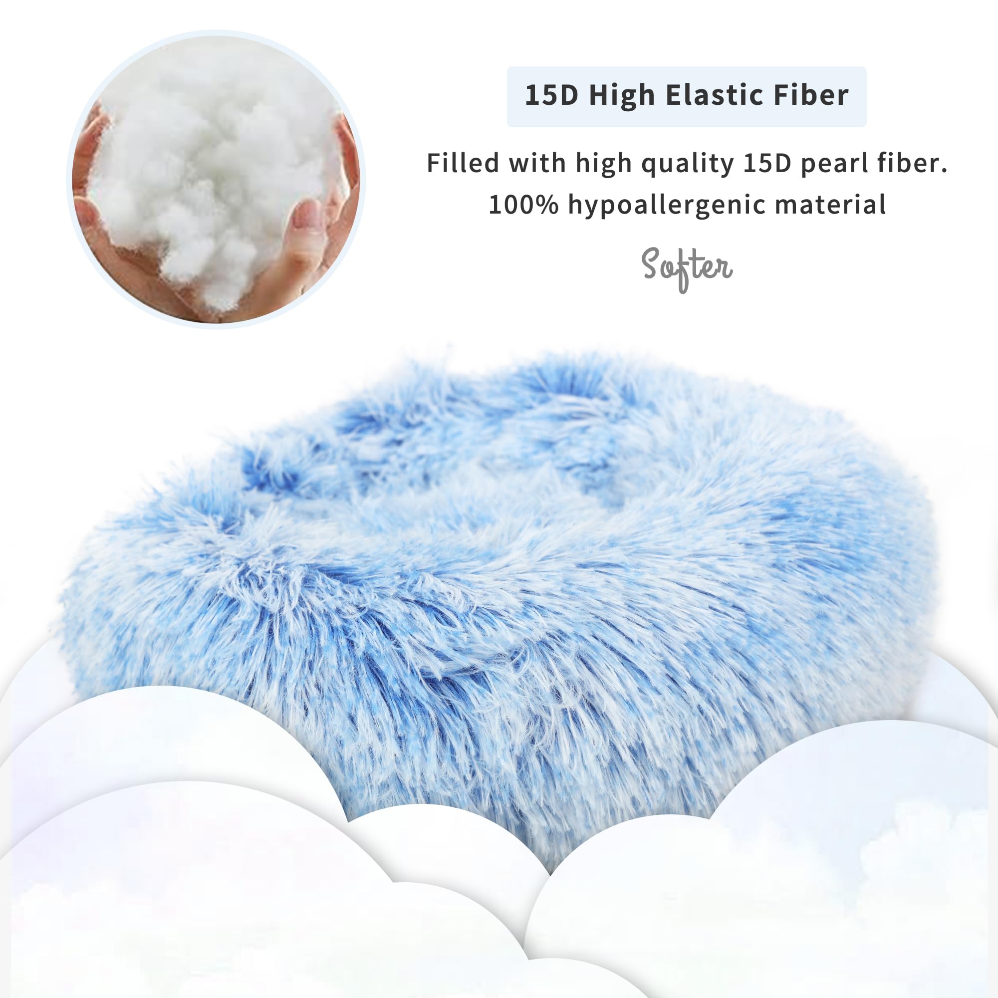 wrkfree Hamster Bed Cute Blue and White Warm Cushion for Small Animal - Comfortable Sleep Mat Pad for Guinea Pigs/Hedgehog/Squir