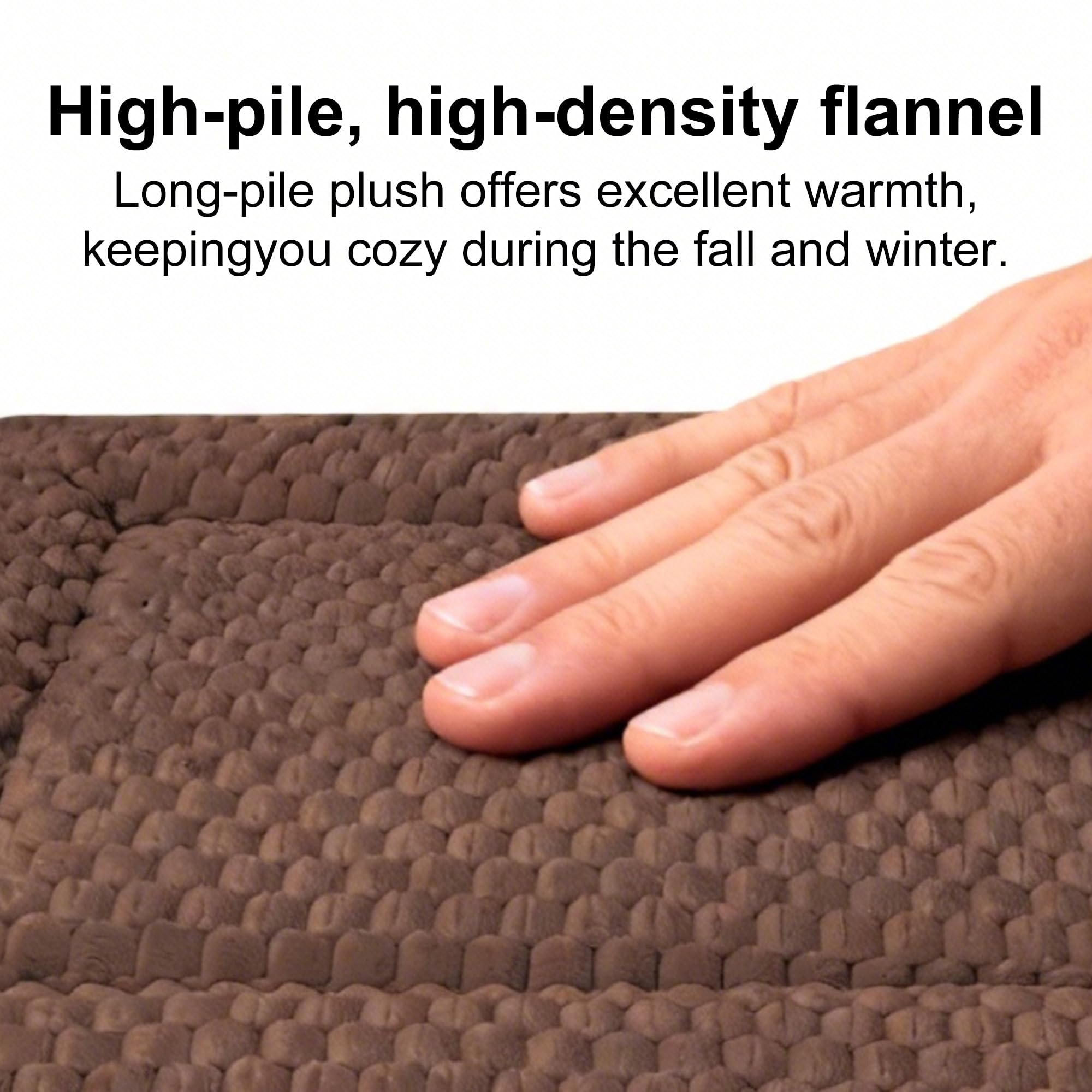 Dog Bed Mat - Soft & Comfortable Dog Kennel Pad for Crate - Durable Crate Bed & Mat for Dogs & Cats (Dark Brown, XS(18*14*1.5))