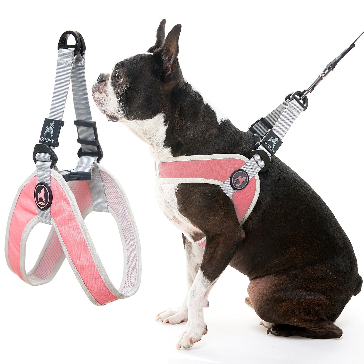 Gooby Simple Step In Iii Harness - Pink, X-Small - Small Dog Harness With Scratch Resistant Outer Vest - Soft Inner Mesh Harness For Small, Medium Dogs