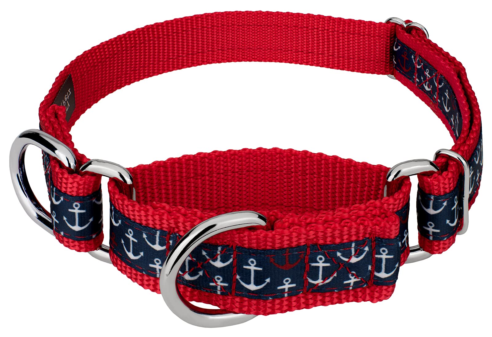Country Brook Petz - Anchors Away Signature Martingale Dog Collar - Each Collar You Buy, A Collar Is Donated To A Shelter (1 Inc