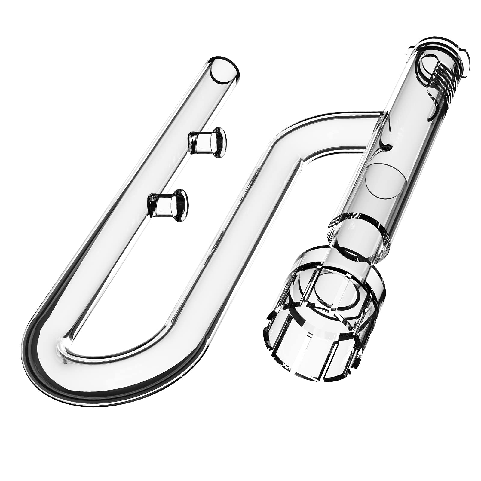 Fzone Aquarium Glass Mini Skimmer Lily Inflow And Outflow Sets For Mini Nano Tanks Filter Pipes(For 1/2Inch Tubing)