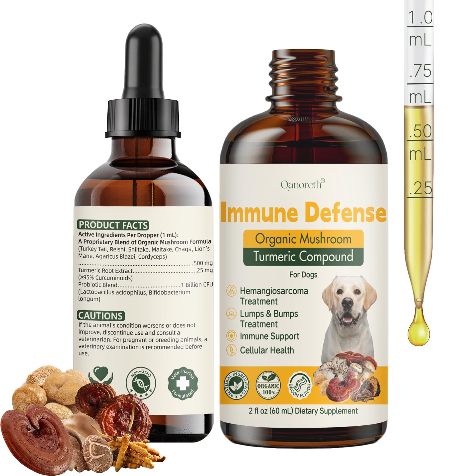 Dog Cancer Supplements - Pet Critical Guard - Natural Dog Lumps & Bumps Treatment- Cellular, Immune Health Support - Organic 8 M