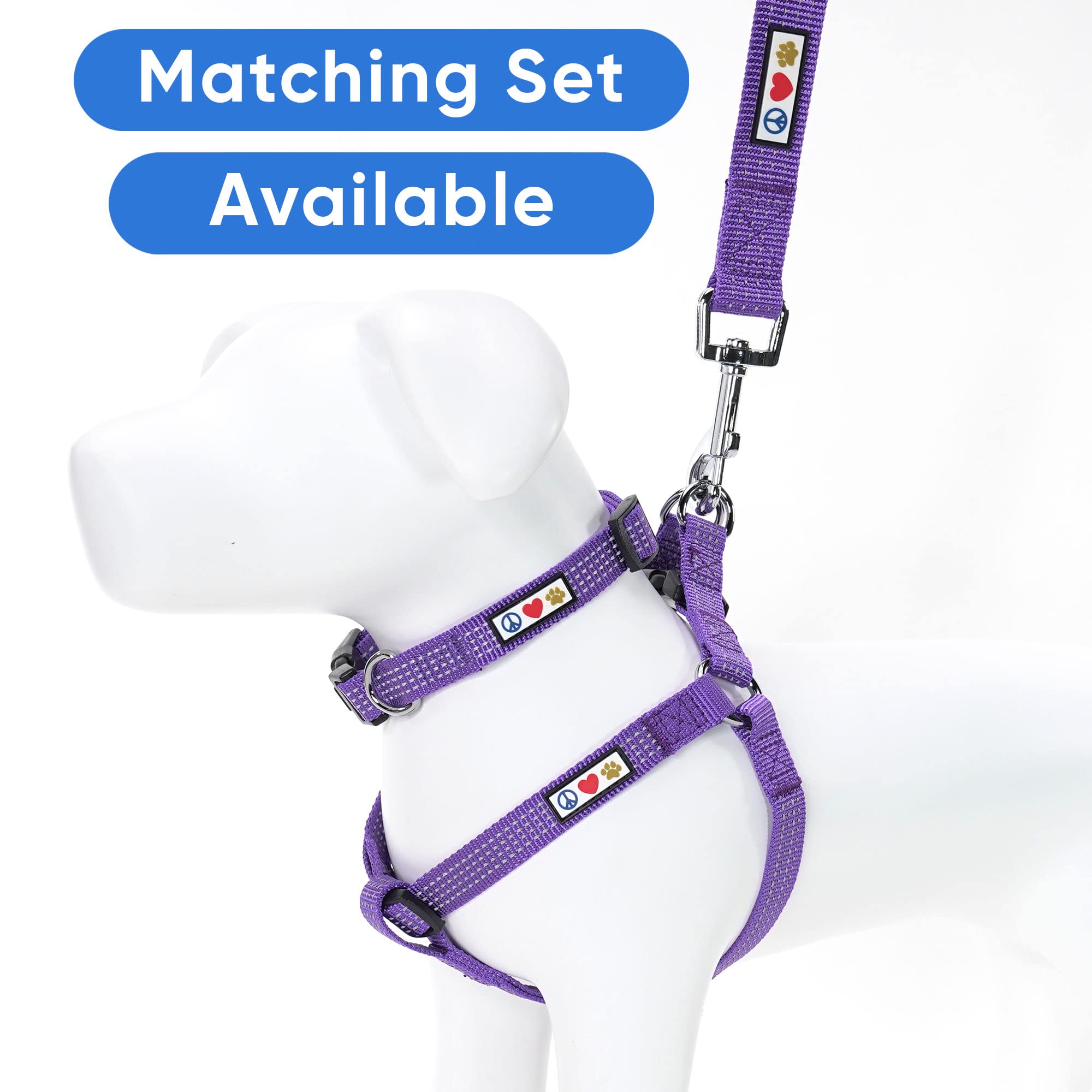 Pawtitas 6 FT Comfortable Dog Leash - Reflective Handle, Heavy Duty Training Leash for Puppies & Small Dogs - Purple