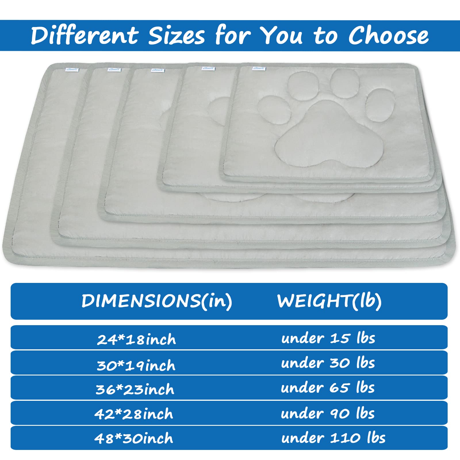 Coldwind Dog Mat For Crate 42 Inch, Soft Crate Mat With Anti-Slip Bottom, Machine Washable Pet Mattress For Pet Sleeping
