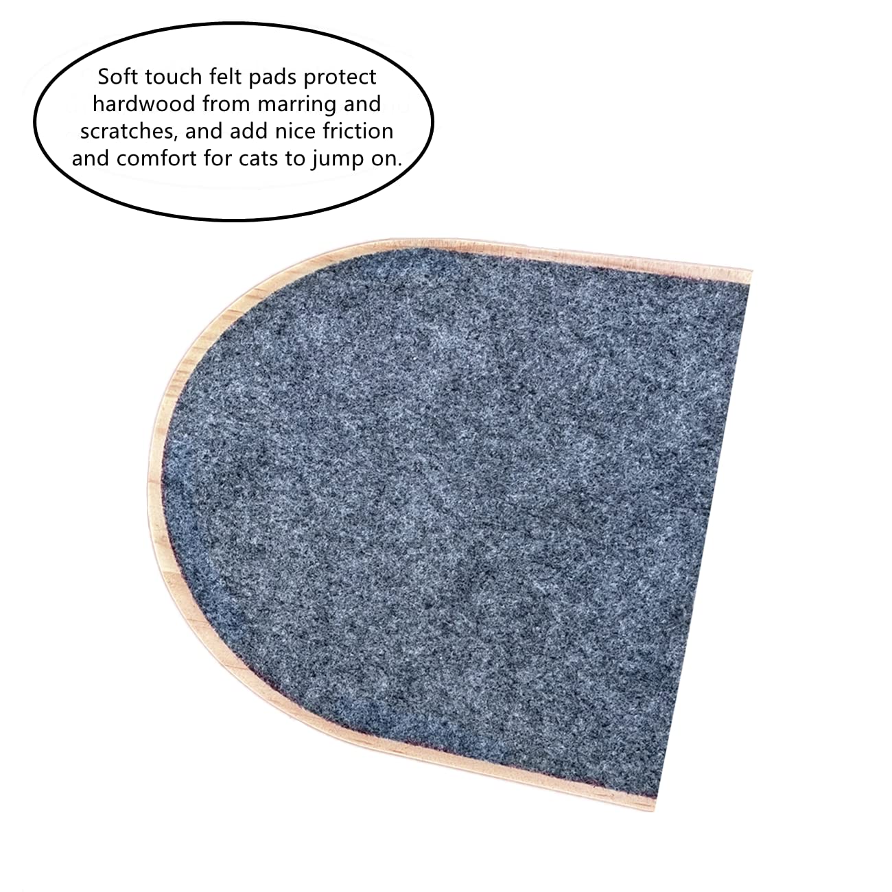 Shengocase Trimmable Self-Adhesive Felt Mat Pad Replacement For Cat Tree Shelf Shelves, Cat Wall Furniture Steps, Cat Carpet Scratching Post Scratcher Couch Protector