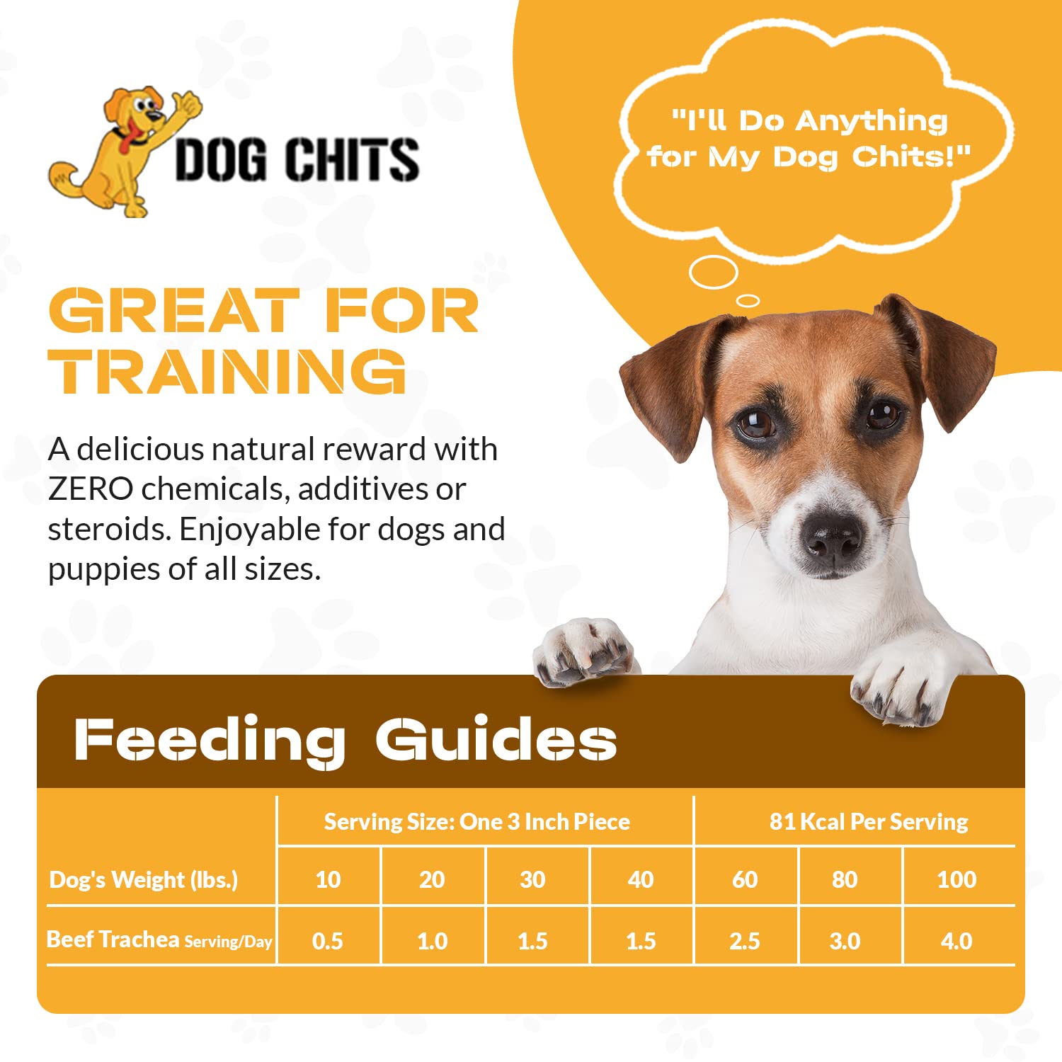 Dog Chits Beef Trachea Chews for Dogs - All-Natural,1 Pound, Healthy Treats for Joint Support, Digestible Rawhide-Free Supplemen