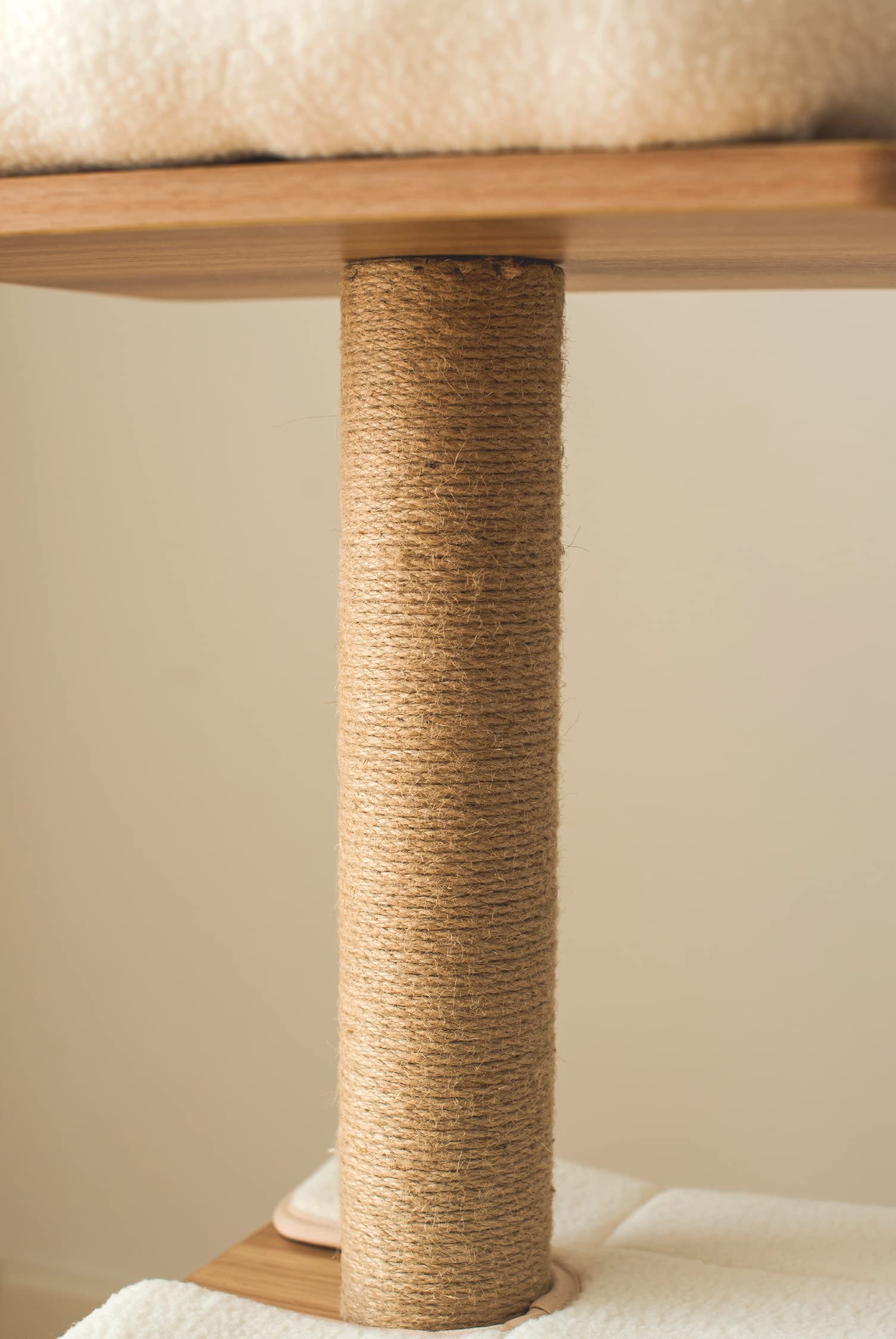 Catry 30” Cat Tree With Jute Rope Covered Scratching Post, Hammock, And Wooden Condo