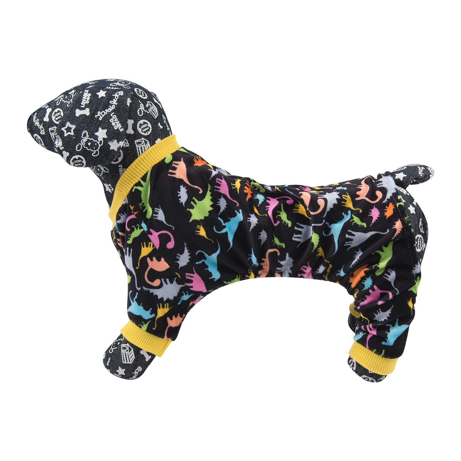 Cutebone Dog Pajamas Dinosaur Dog Apparel Dog Jumpsuit Pet Clothes Pajamas P26L Large
