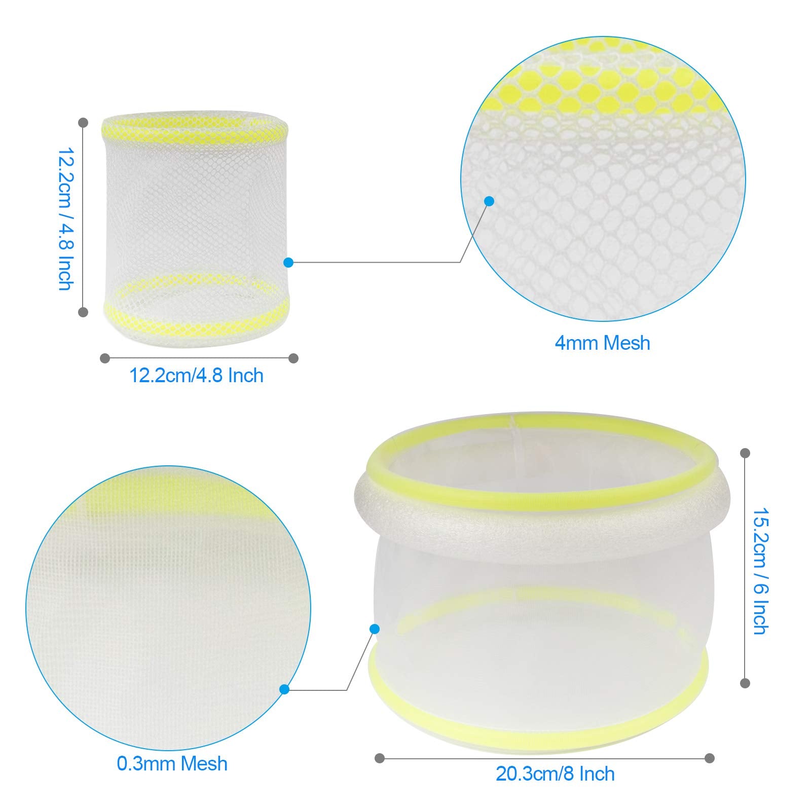 2 Units Aquarium Fish Hatchery Isolation net, Aquarium Fish Breeder Tank Isolation Hatching Net Box, a Large Aperture net and a